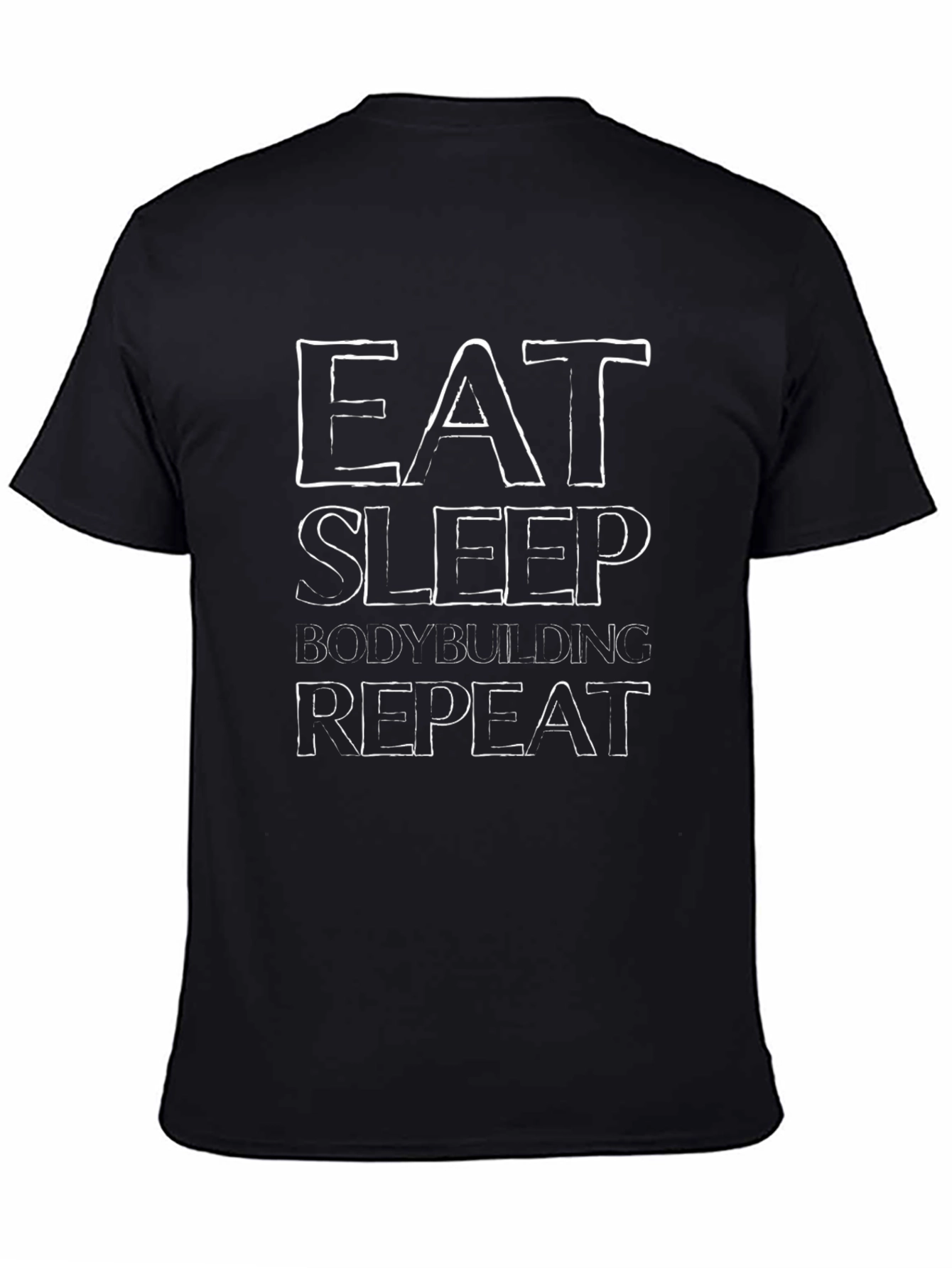Eat Sleep Bodybuilding Repeat Black T-Shirt