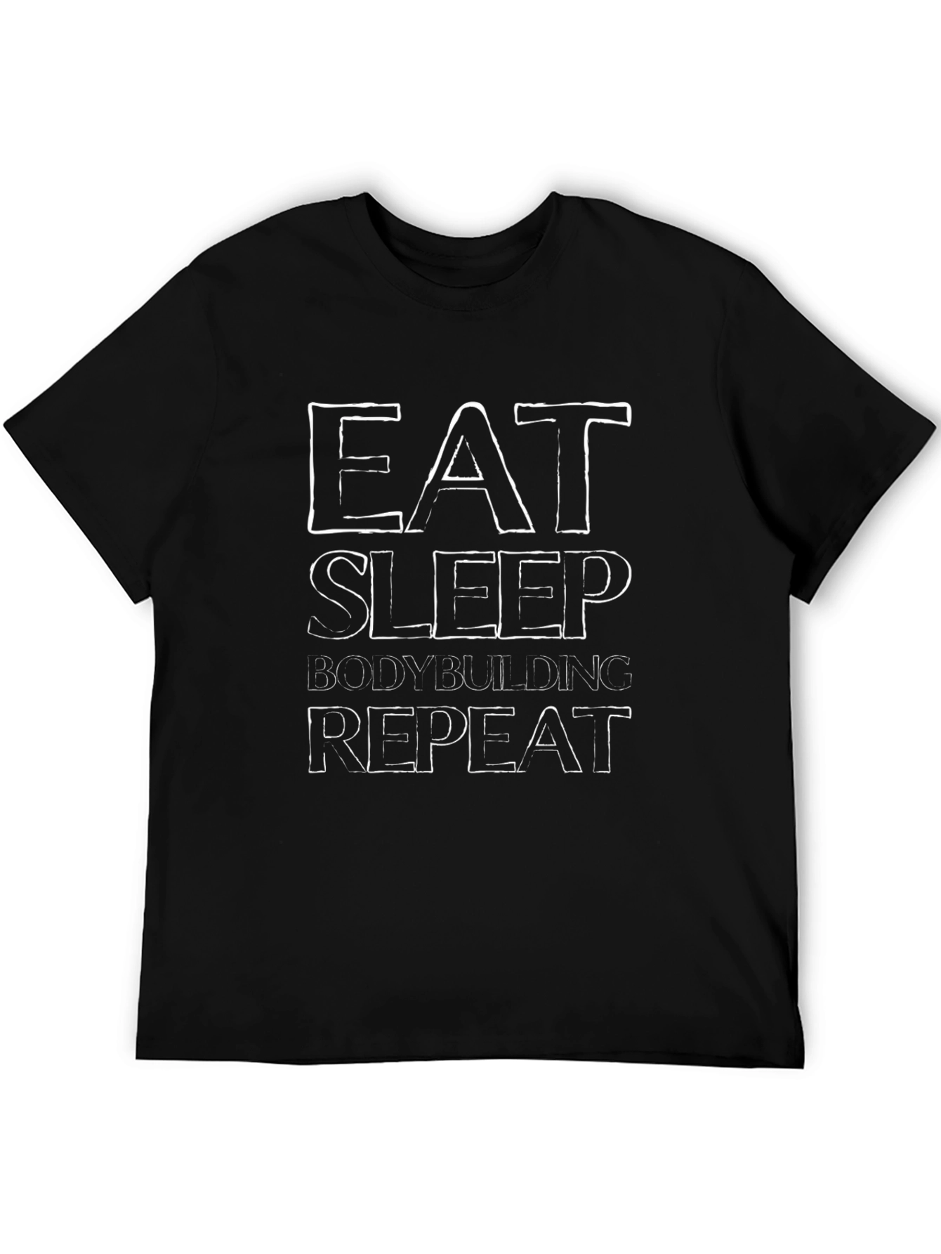 Eat Sleep Bodybuilding Repeat Black T-Shirt