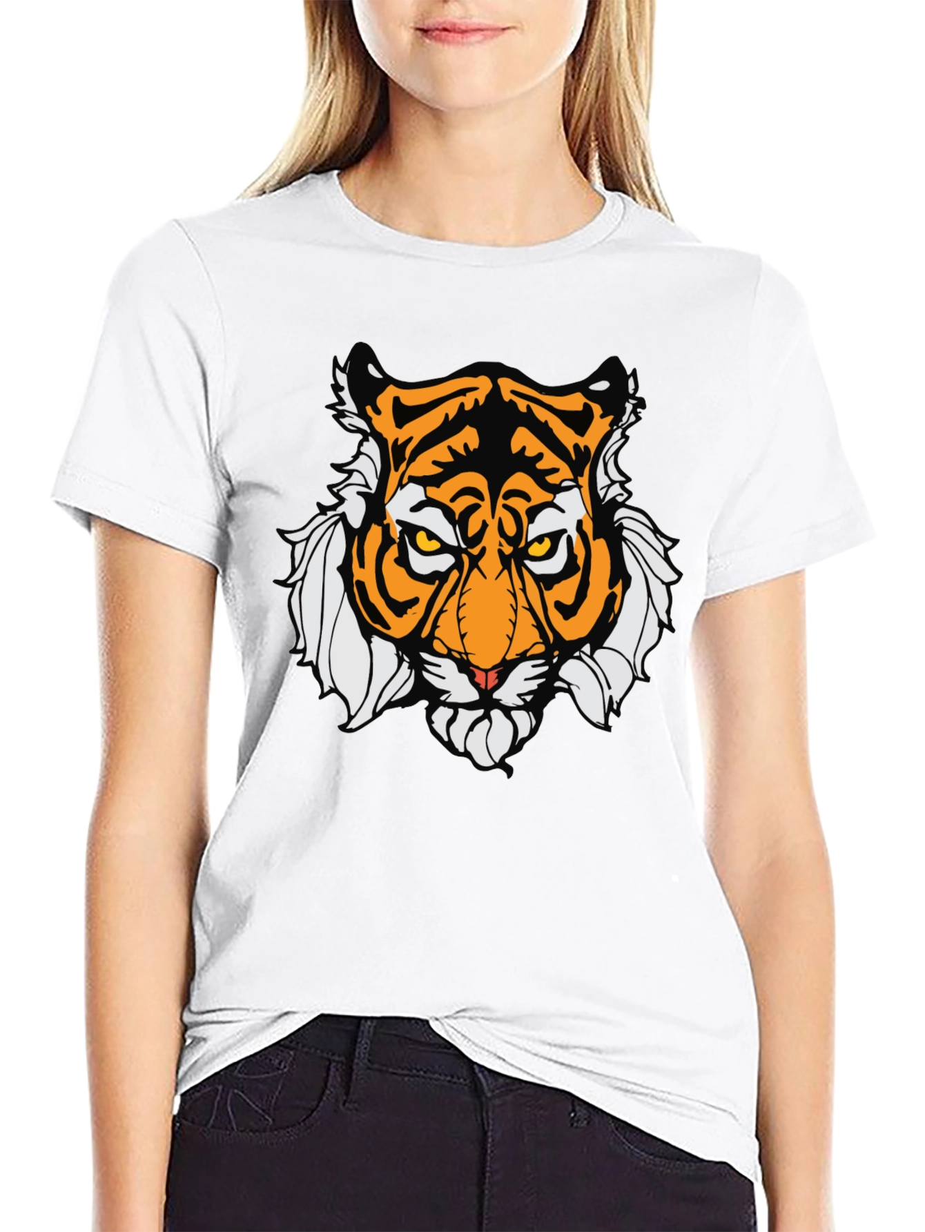 Bold Tiger Graphic Tee - Mens Black T-Shirt