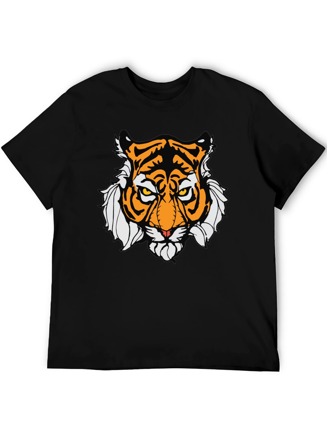 Bold Tiger Graphic Tee - Mens Black T-Shirt