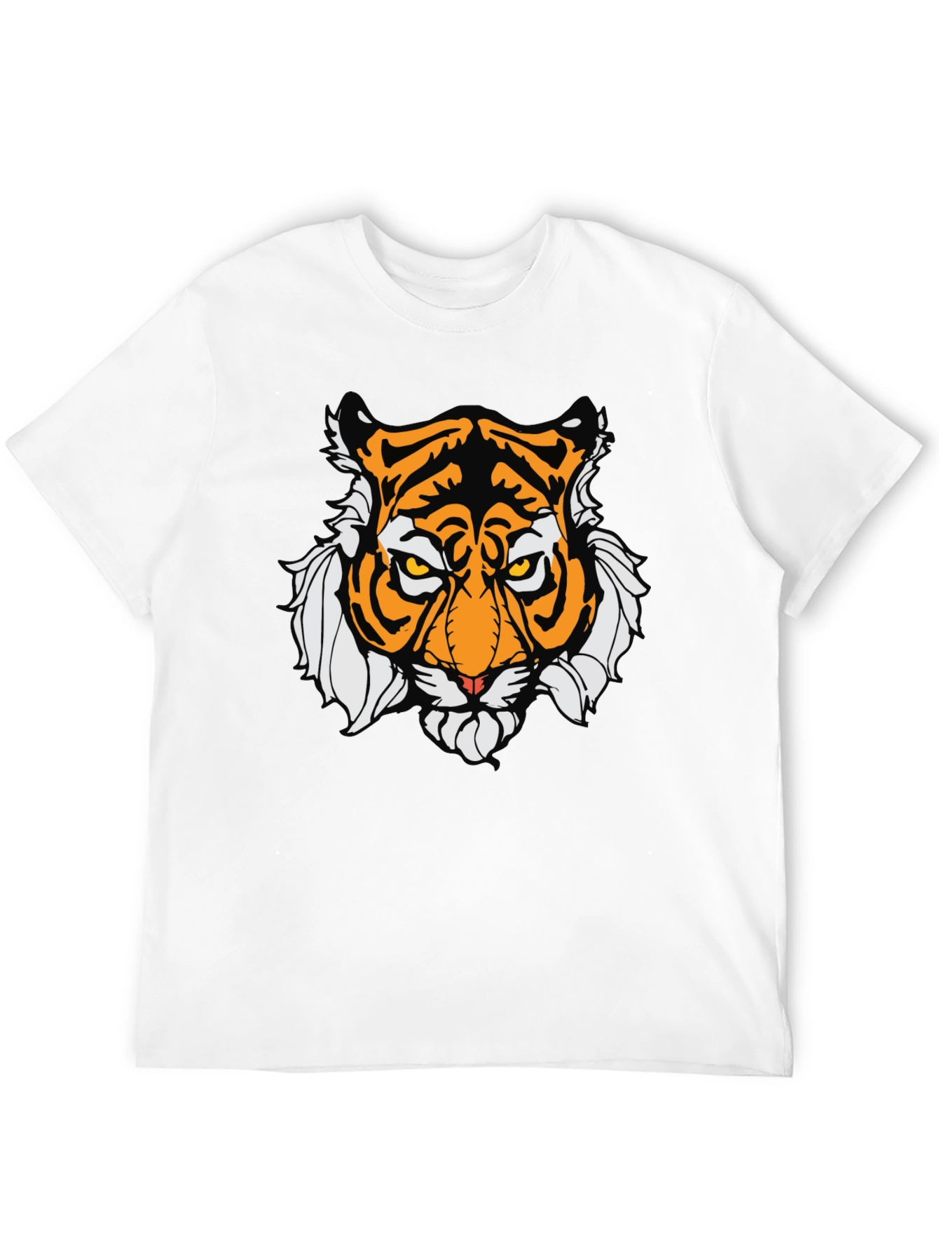 Bold Tiger Graphic Tee - Mens Black T-Shirt