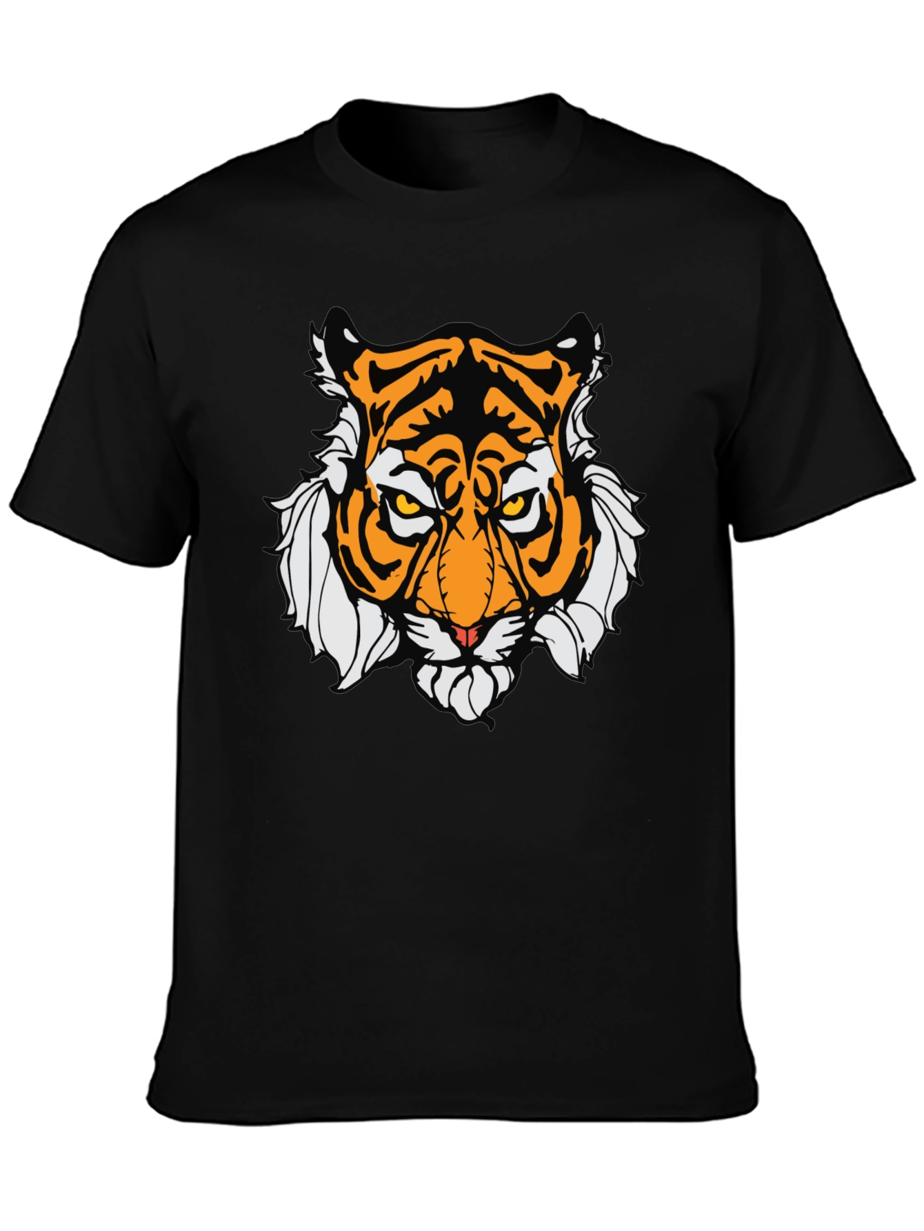 Bold Tiger Graphic Tee - Mens Black T-Shirt