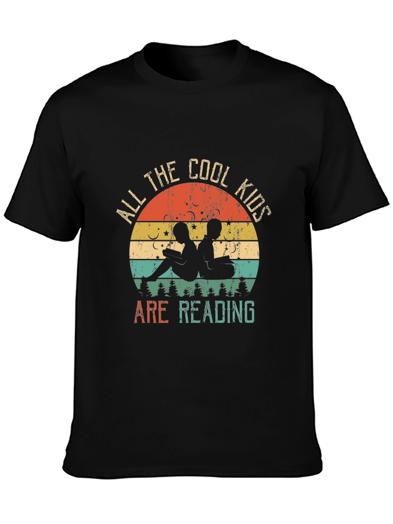 Cool Kids Reading T-Shirt - Retro Book Lover Tee