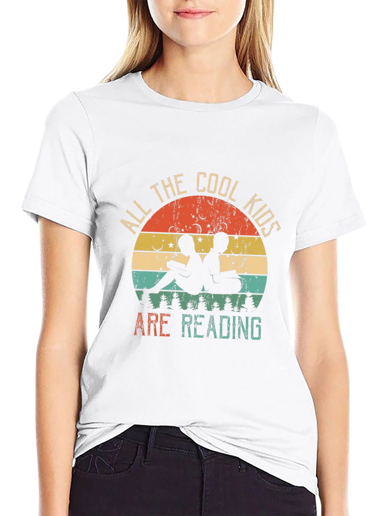 Cool Kids Reading T-Shirt - Retro Book Lover Tee