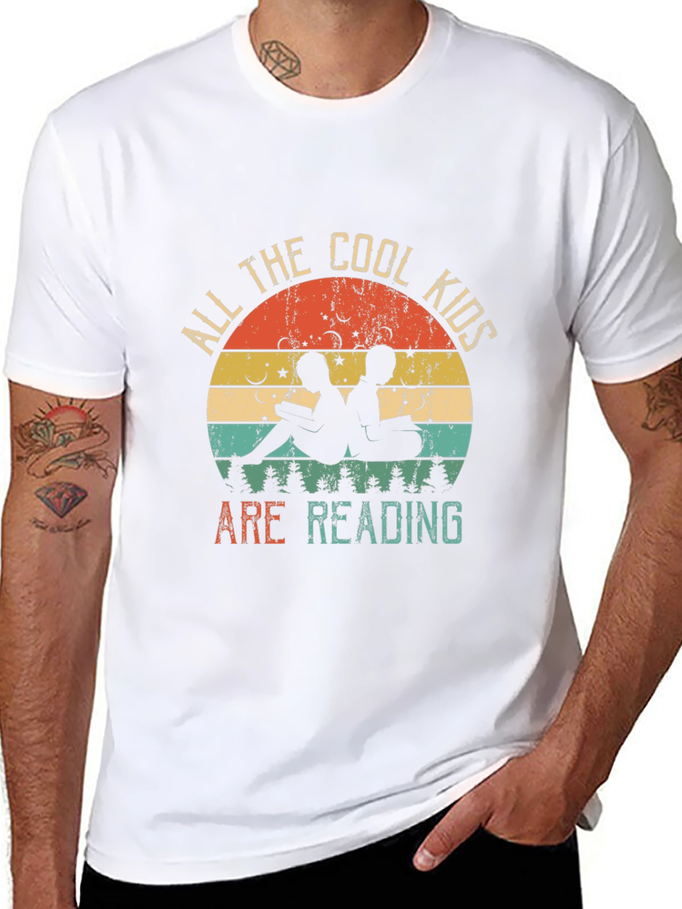 Cool Kids Reading T-Shirt - Retro Book Lover Tee