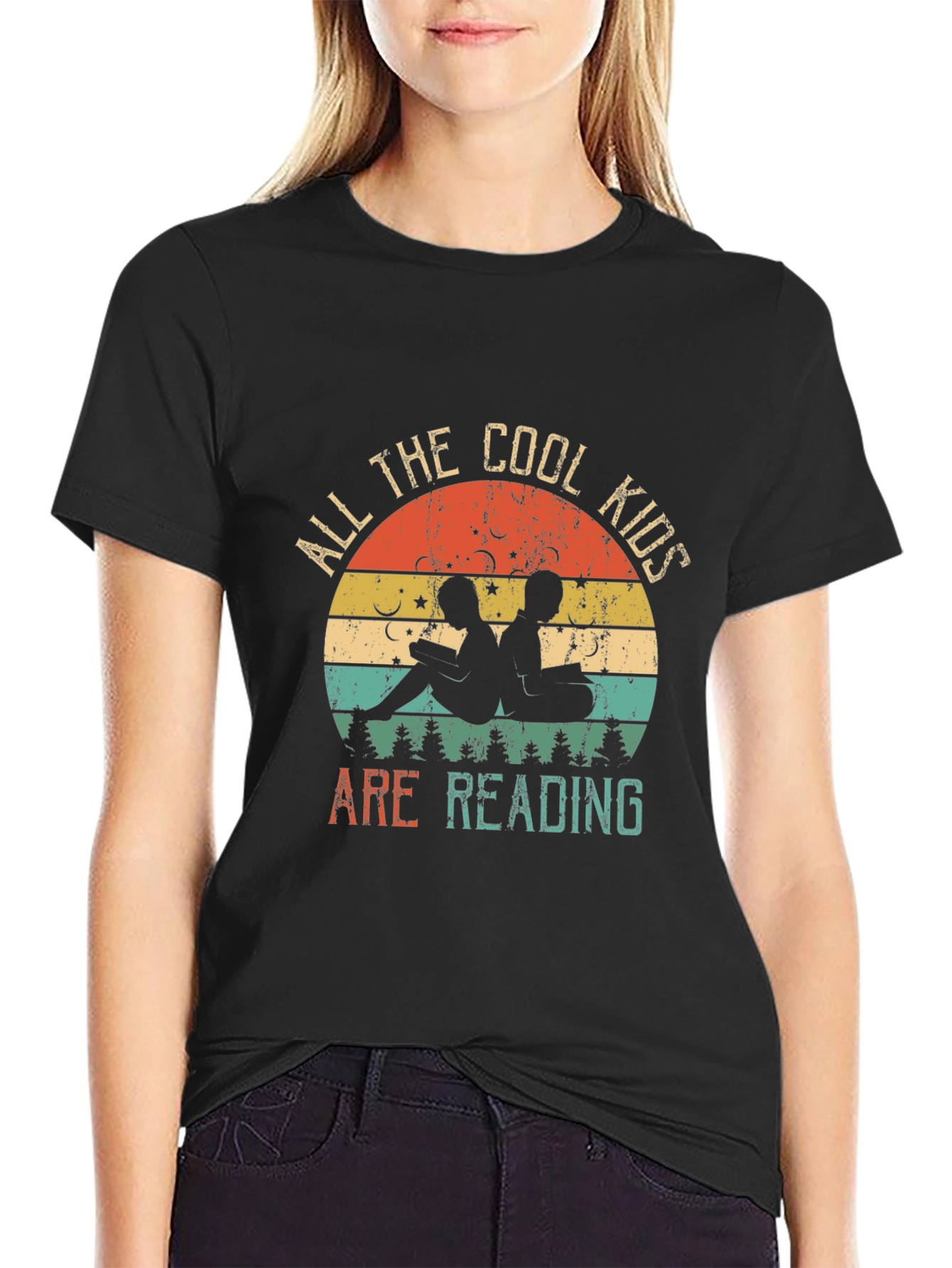 Cool Kids Reading T-Shirt - Retro Book Lover Tee