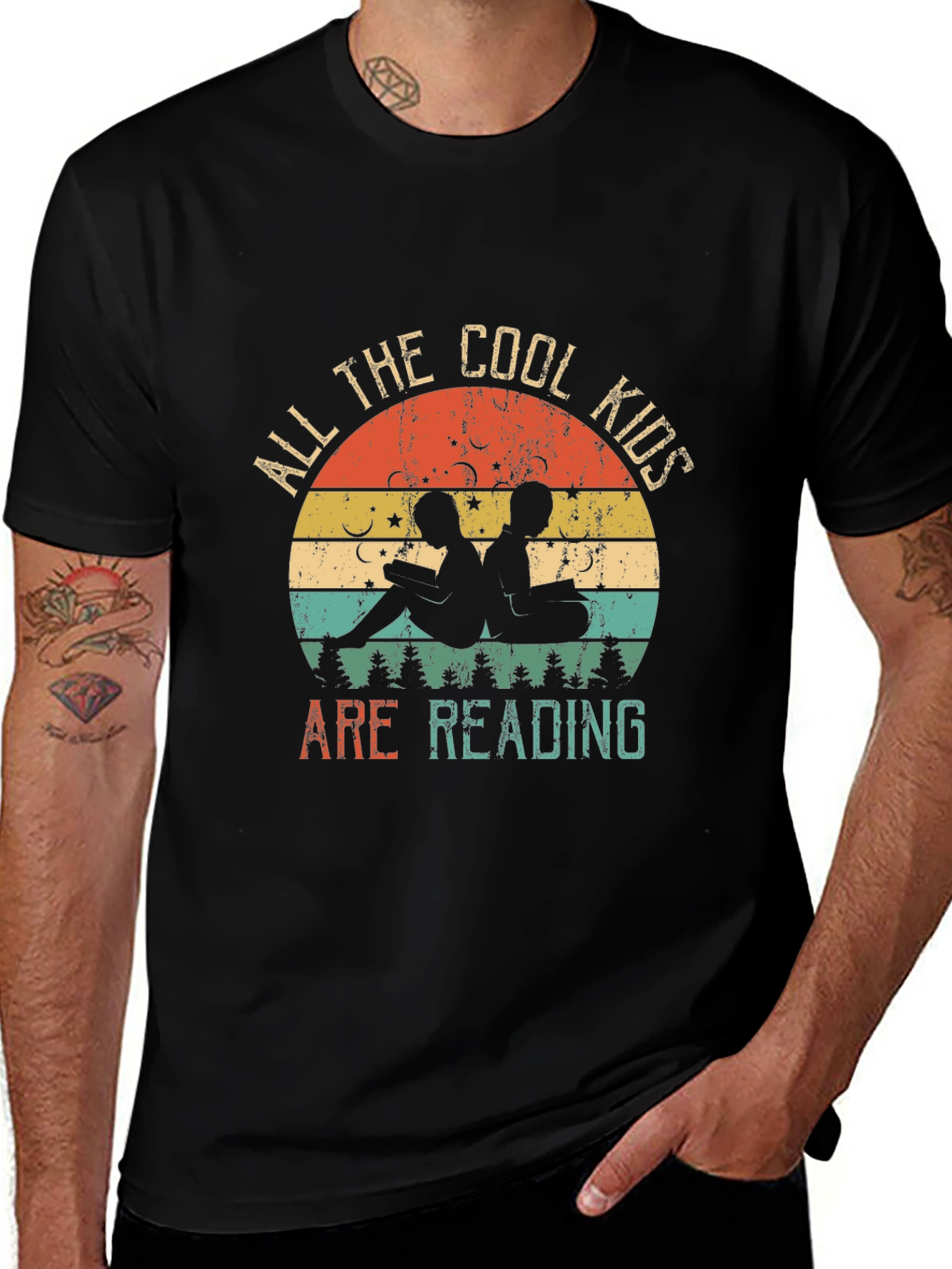 Cool Kids Reading T-Shirt - Retro Book Lover Tee
