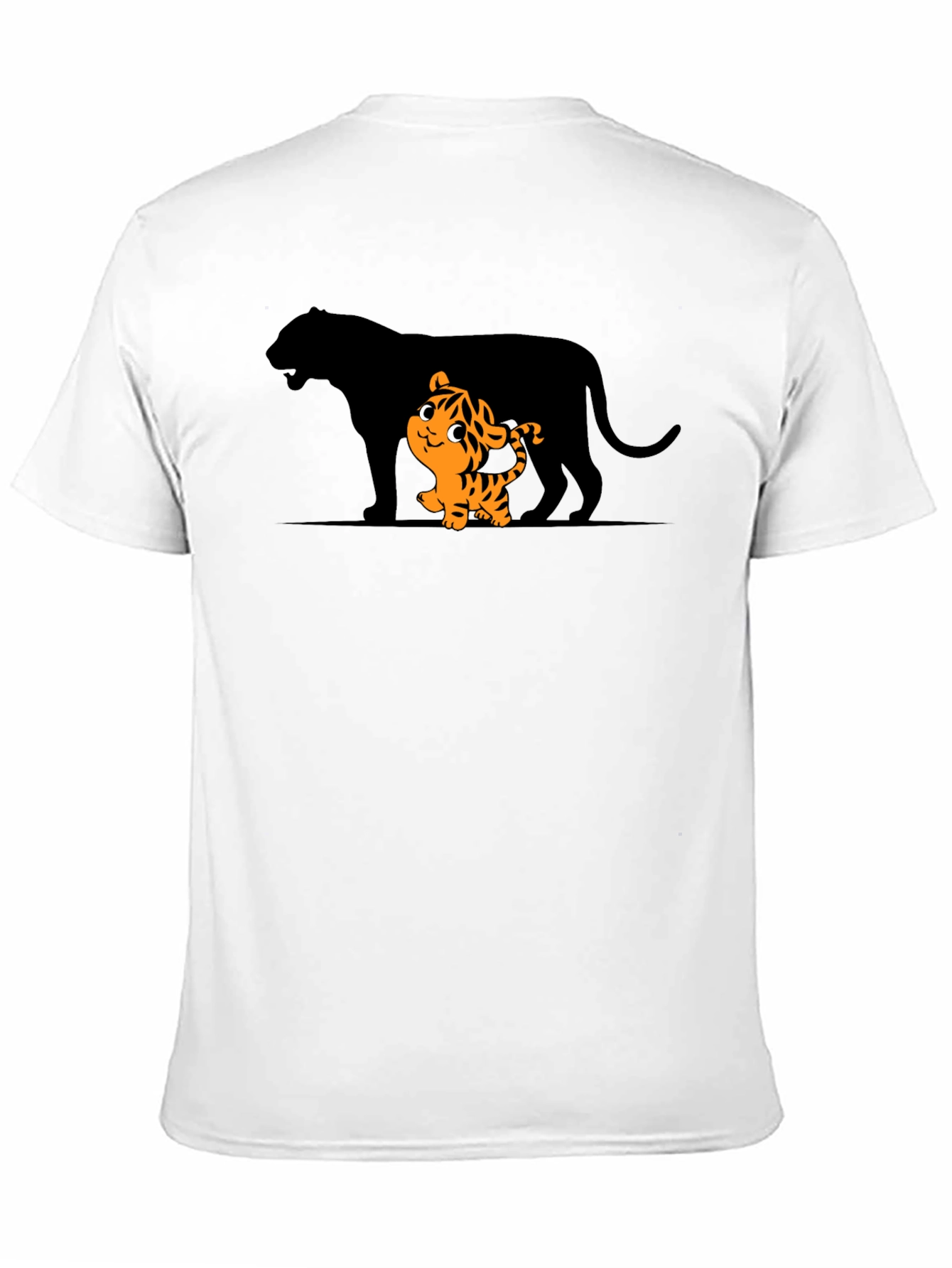Tiger Cub & Shadow Graphic T-Shirt - Black