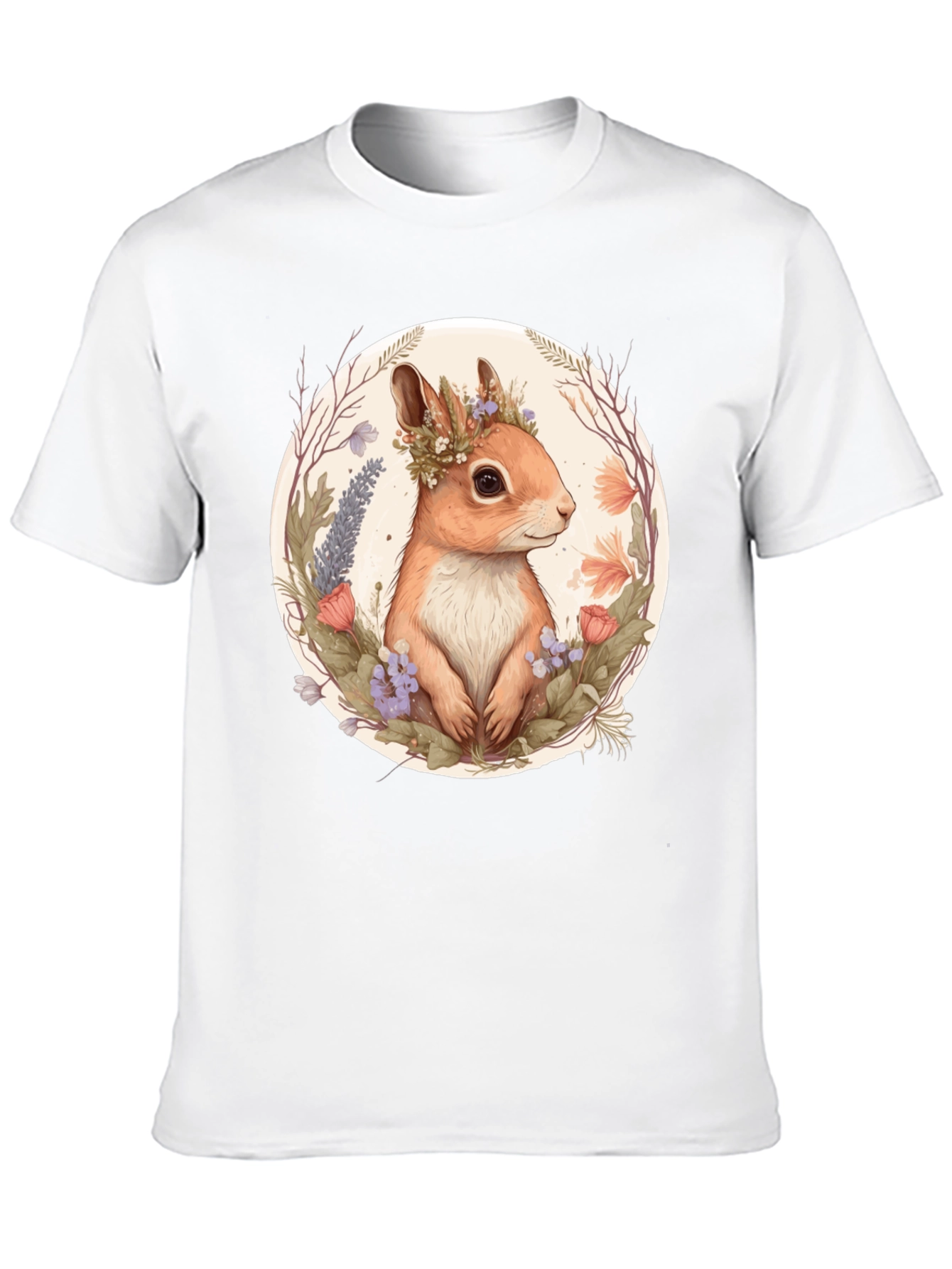 Squirrel Floral Crown Graphic Tee