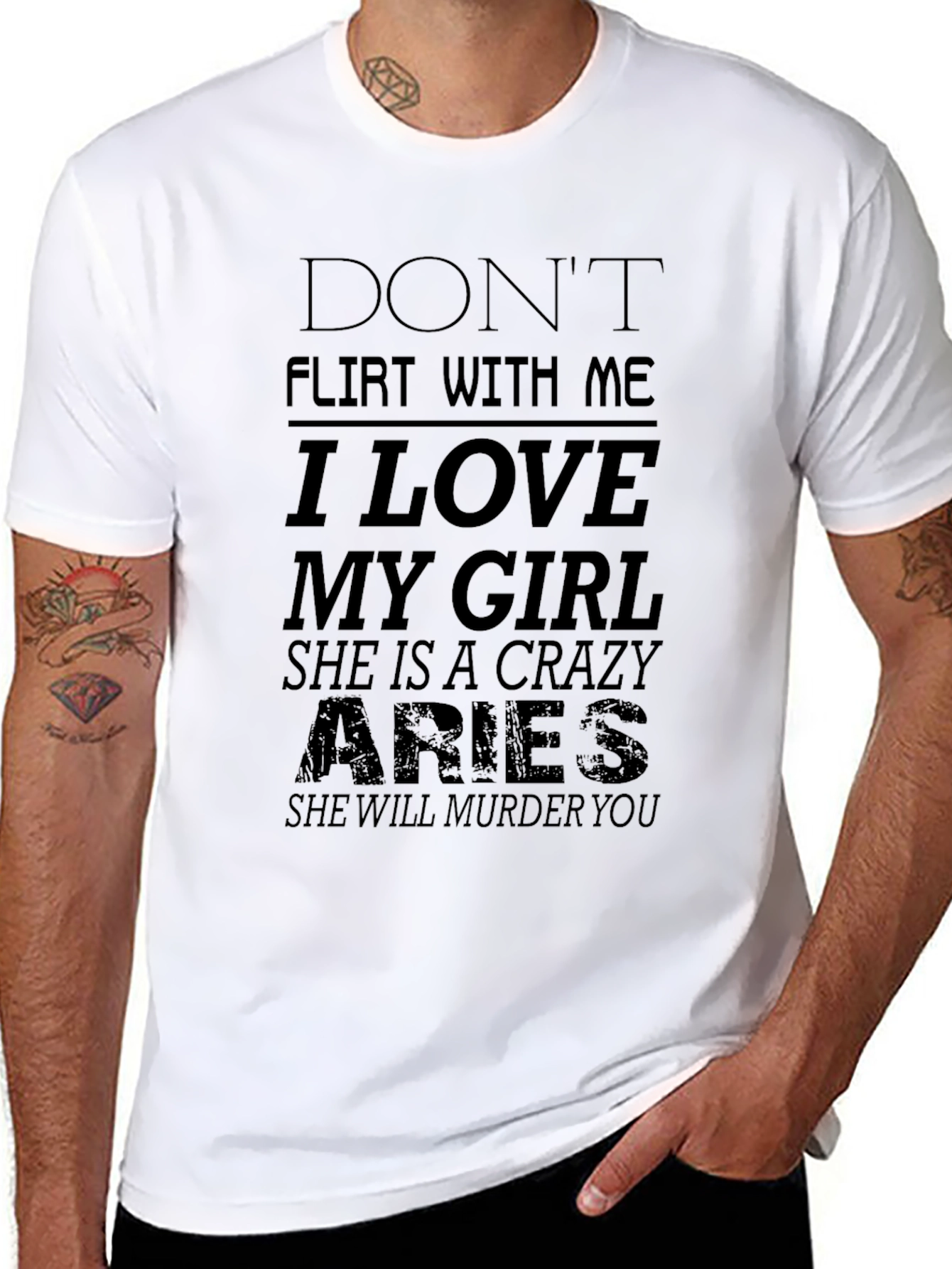 Dont Flirt Aries Girl T-Shirt