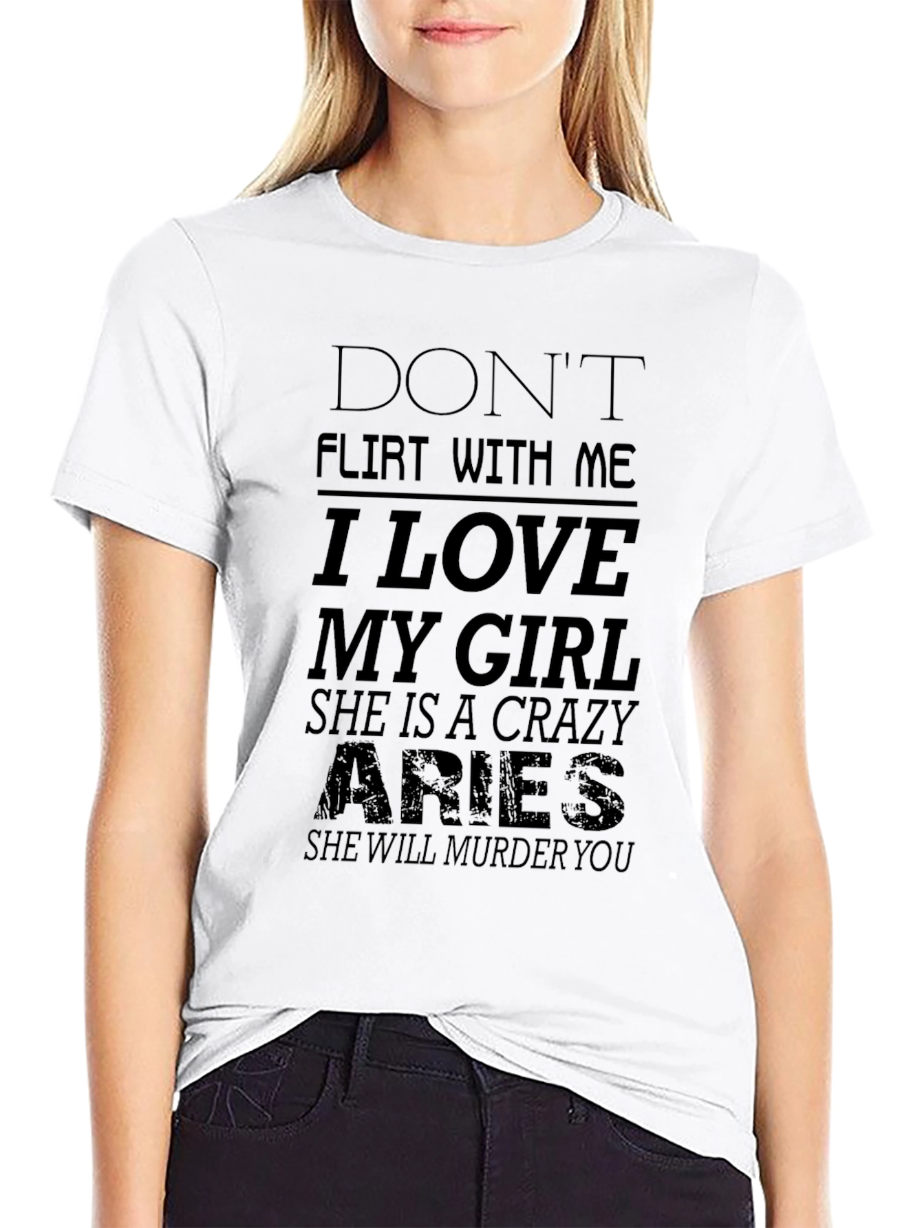 Dont Flirt Aries Girl T-Shirt