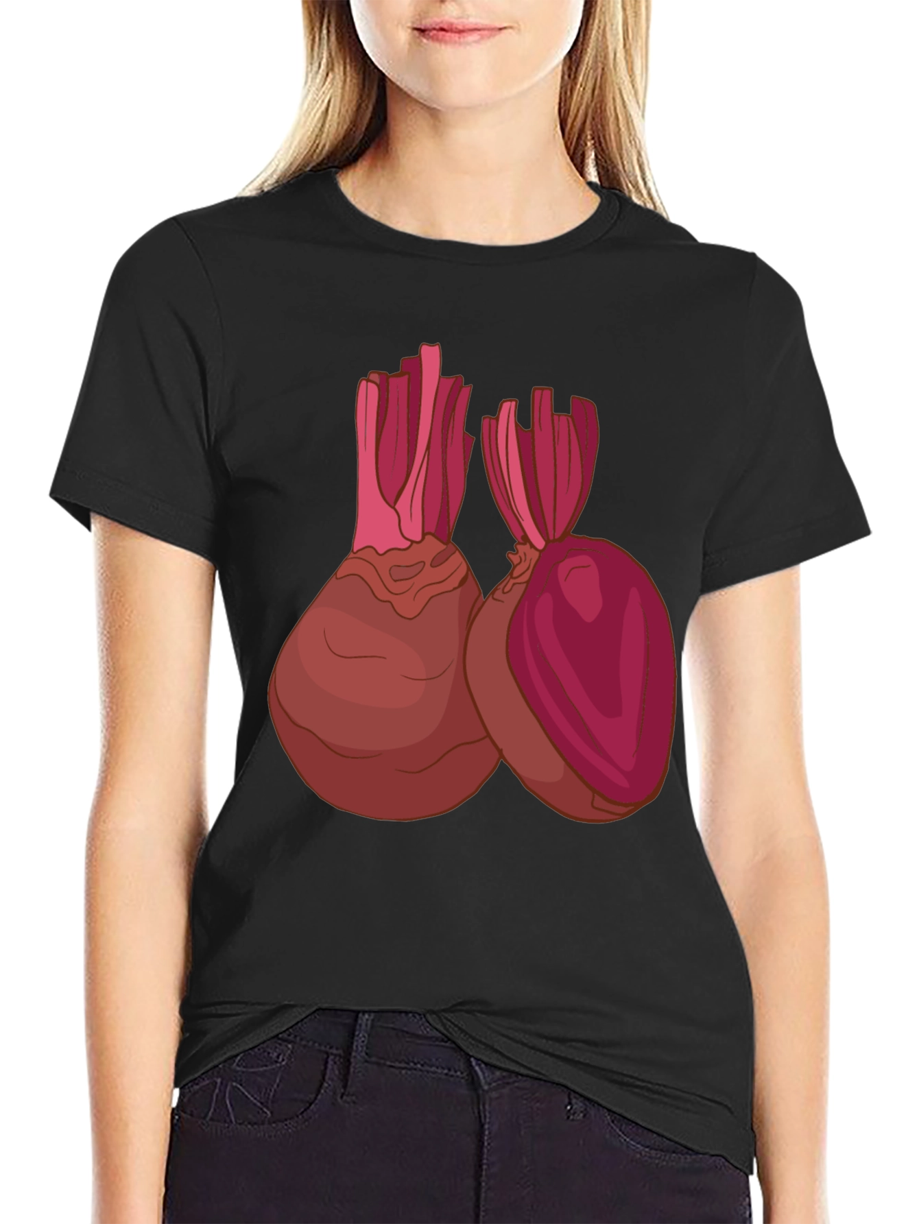 Beet Graphic Tee - Bold Vegetable Design
