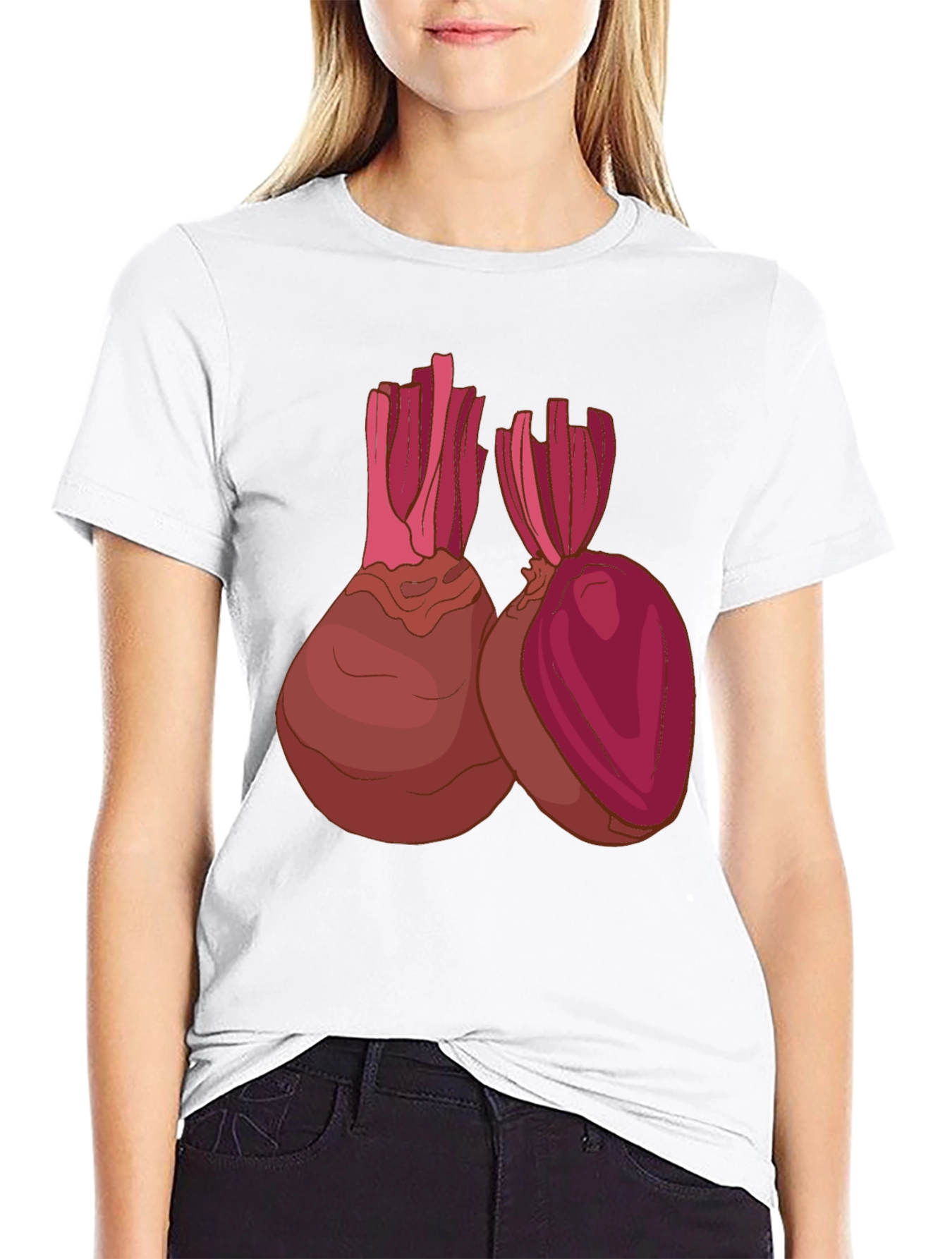Beet Graphic Tee - Bold Vegetable Design