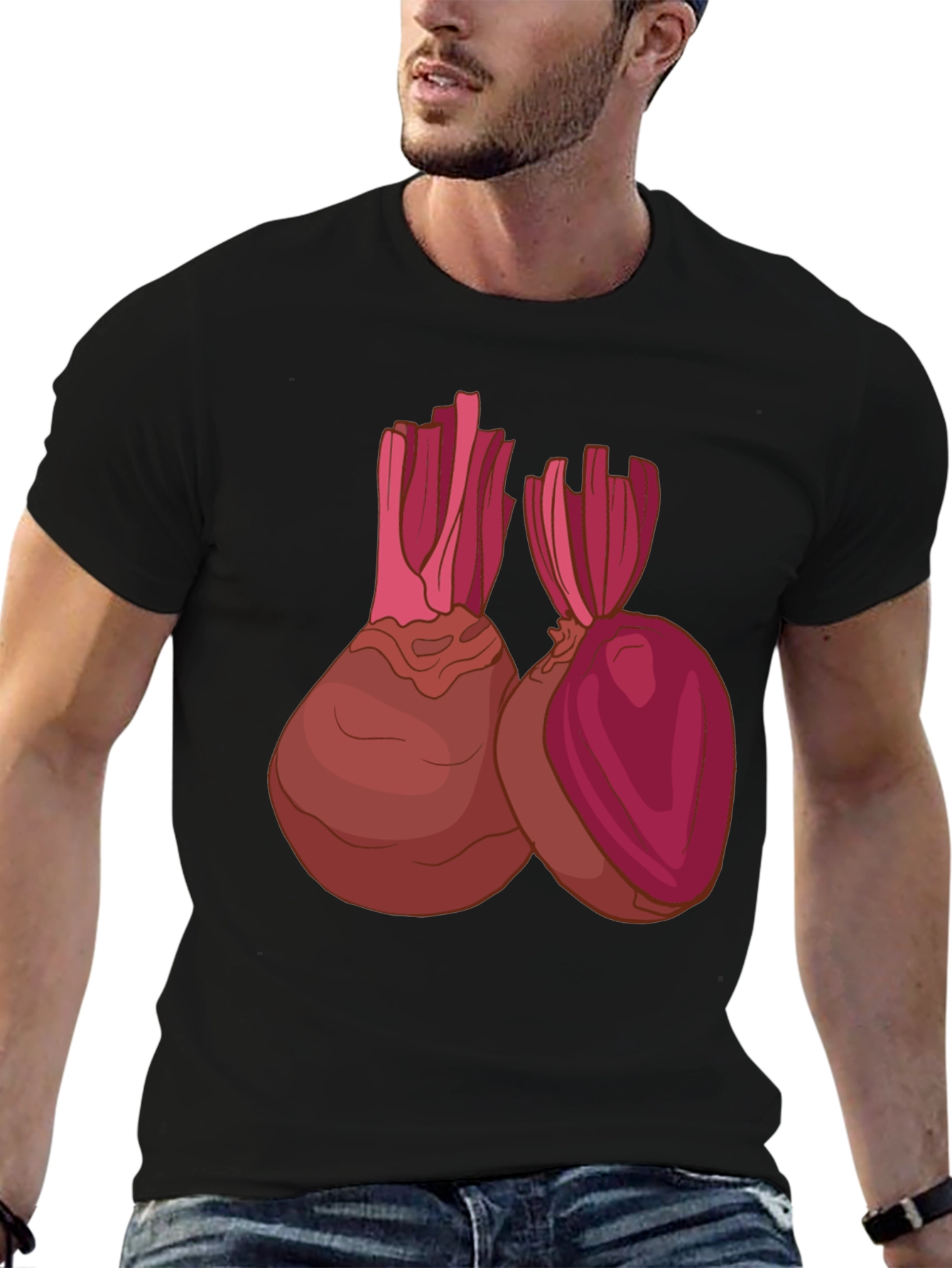 Beet Graphic Tee - Bold Vegetable Design