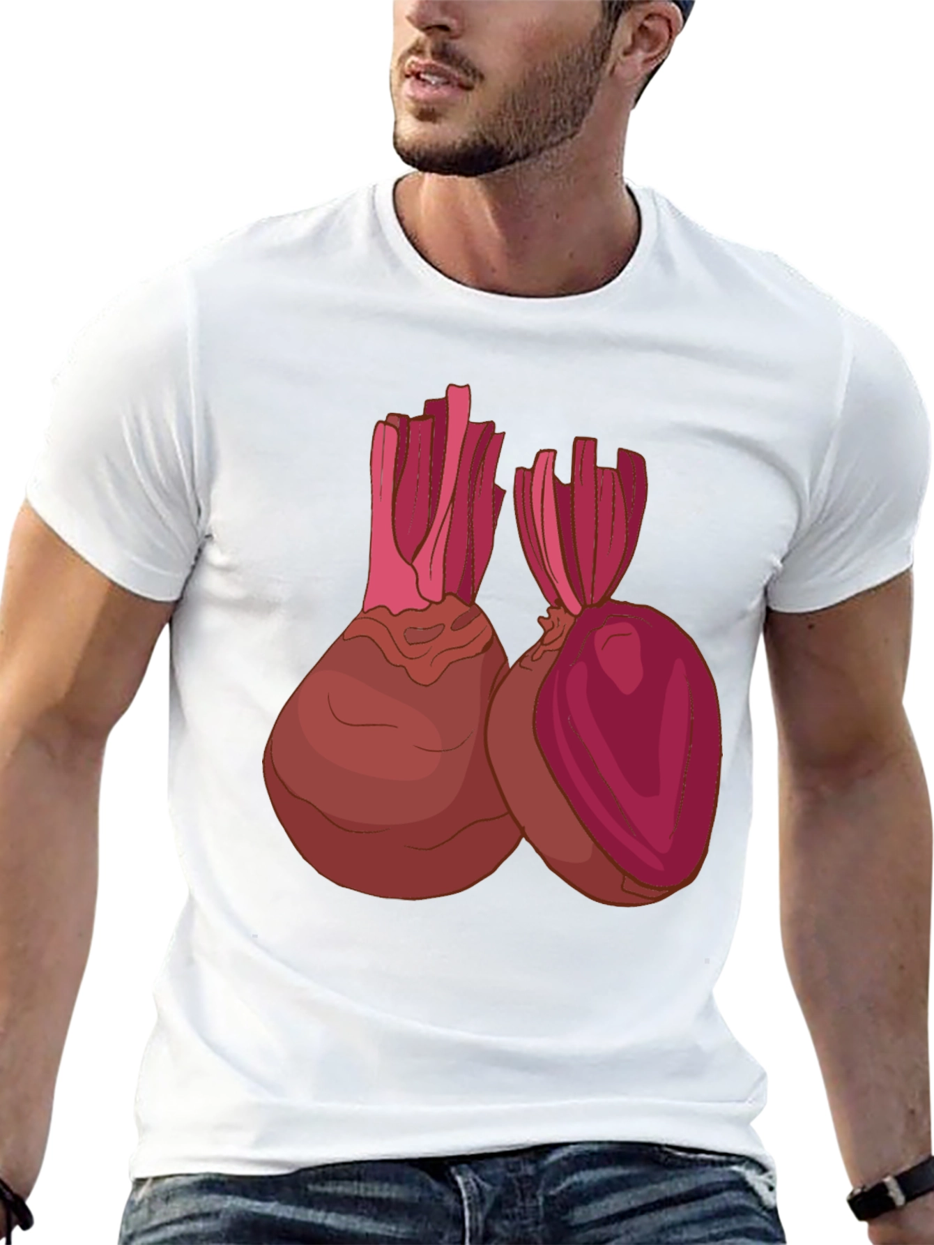 Beet Graphic Tee - Bold Vegetable Design