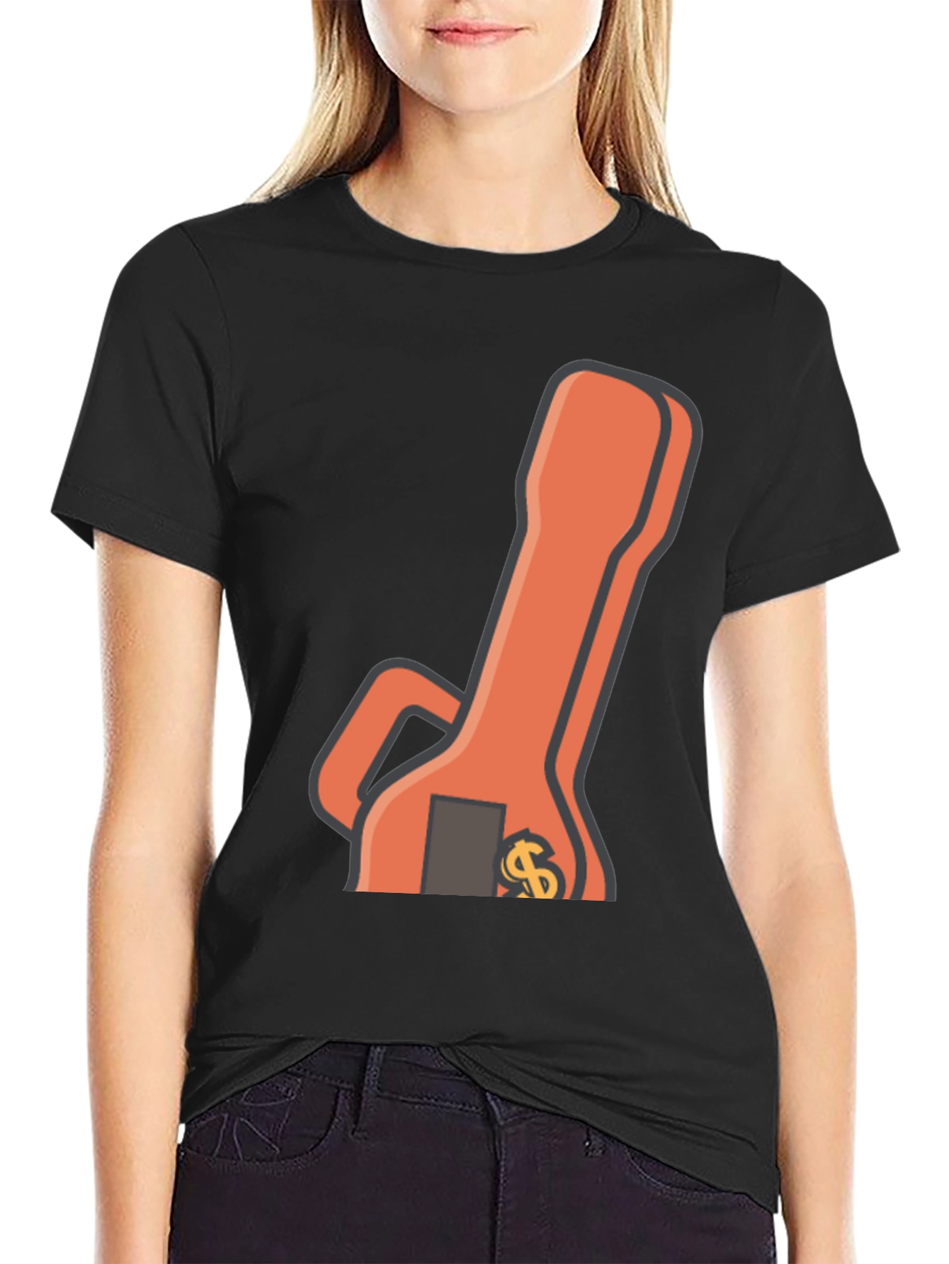 Black T-Shirt with Wrench Graphic