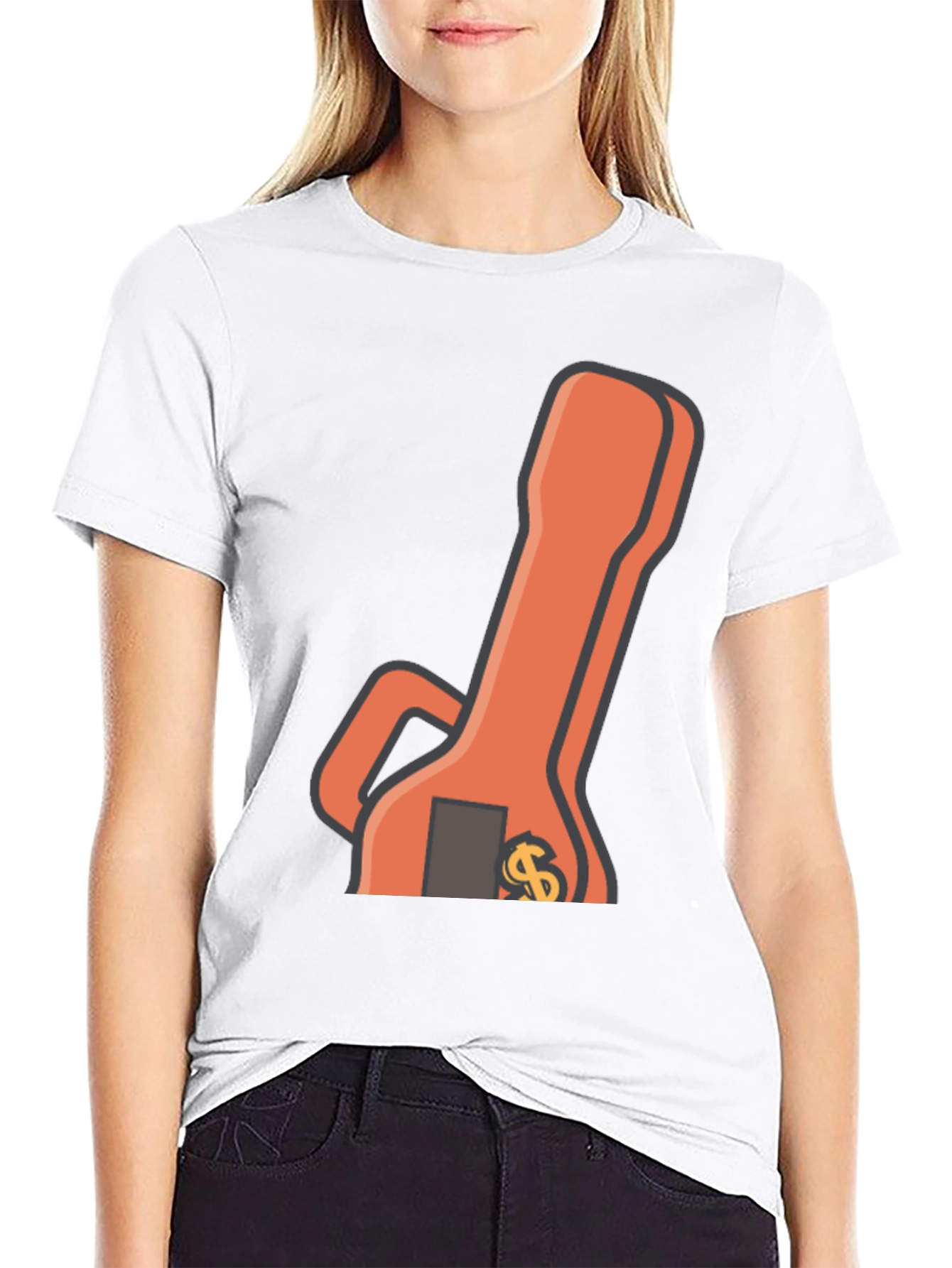 Black T-Shirt with Wrench Graphic