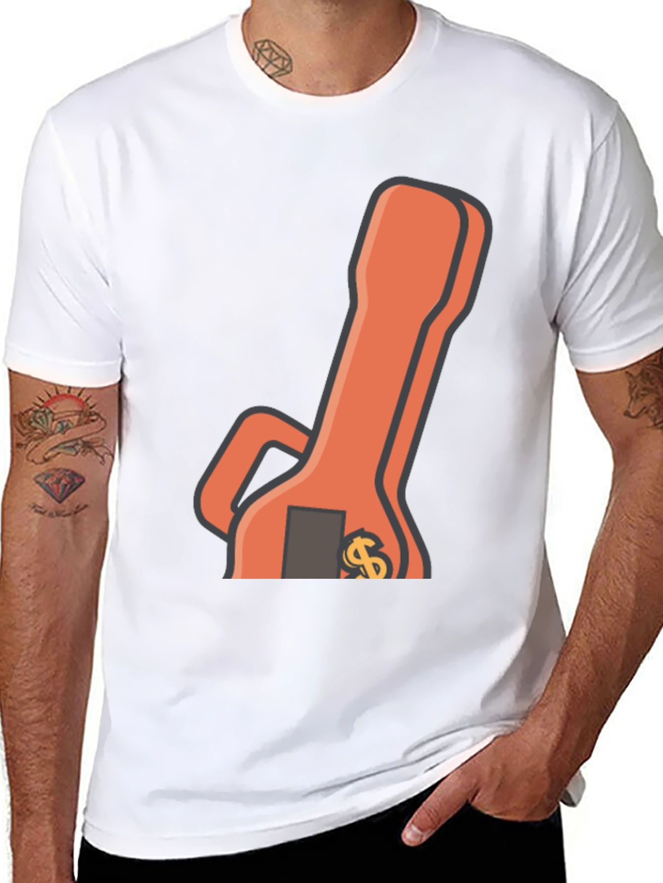 Black T-Shirt with Wrench Graphic