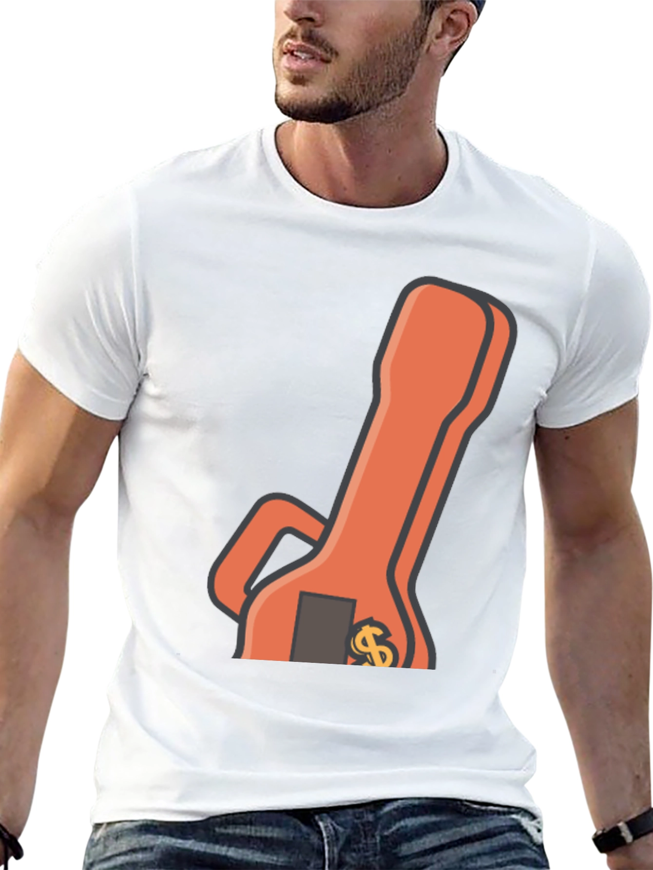 Black T-Shirt with Wrench Graphic