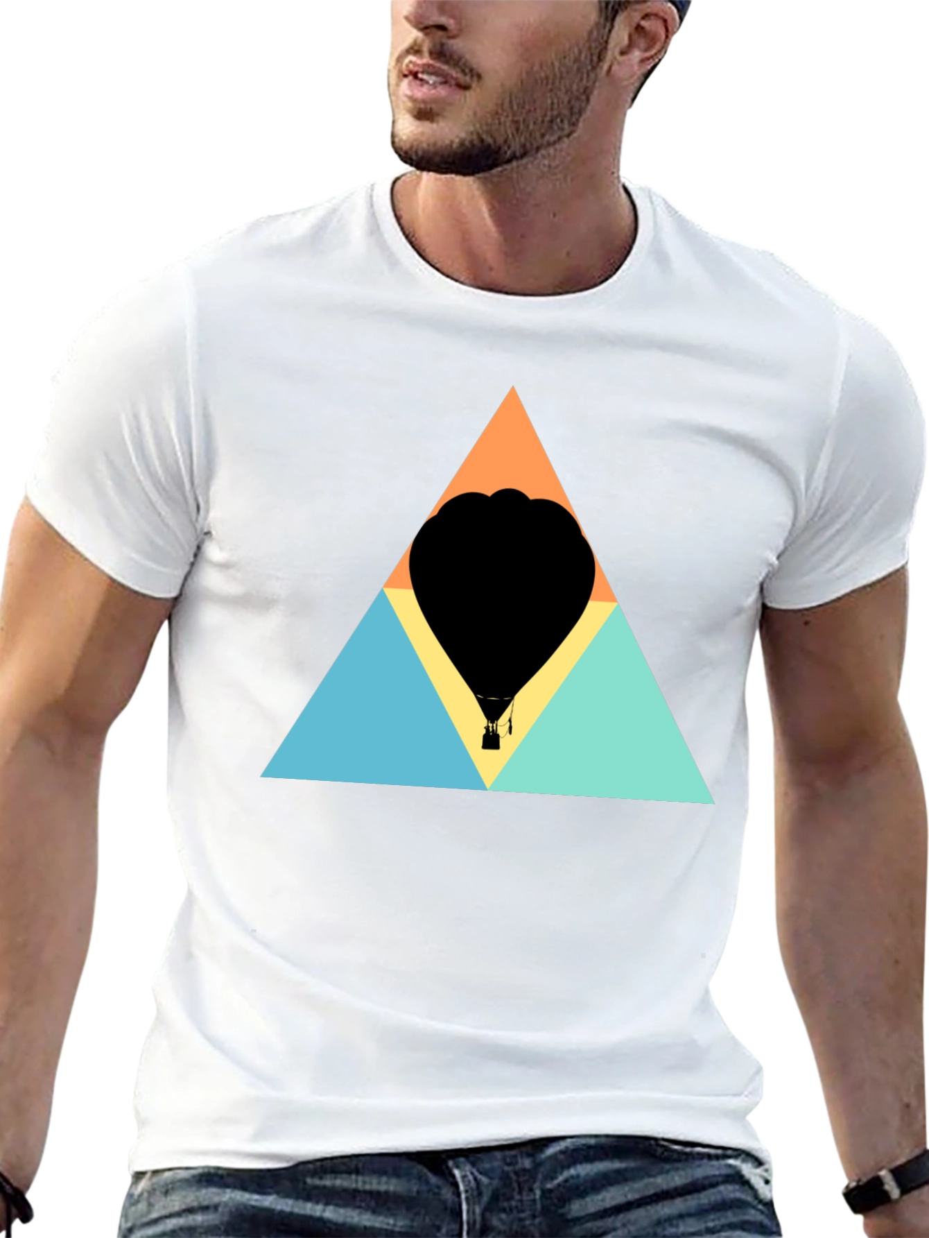 Geometric Hot Air Balloon Graphic Tee