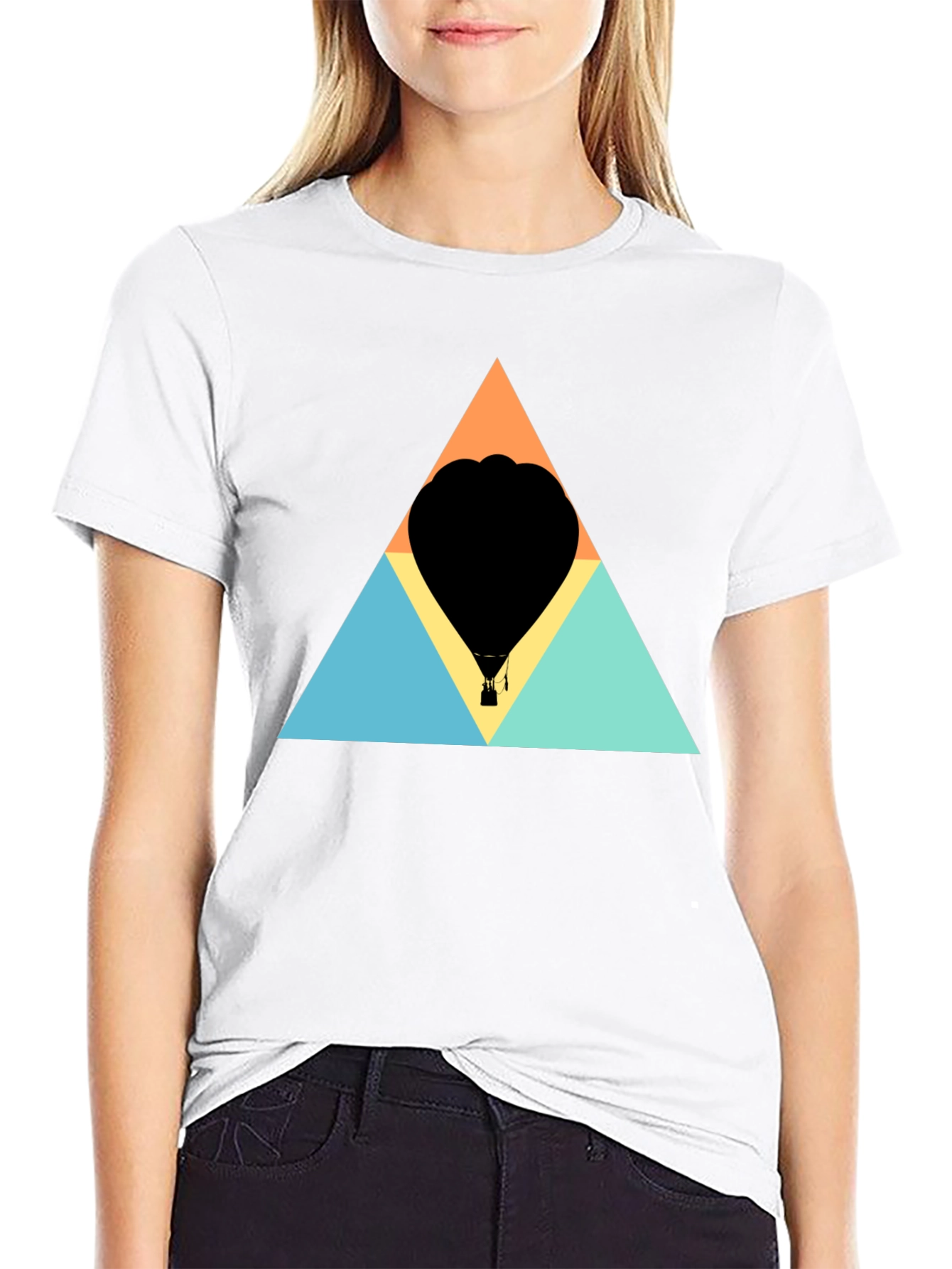 Geometric Hot Air Balloon Graphic Tee