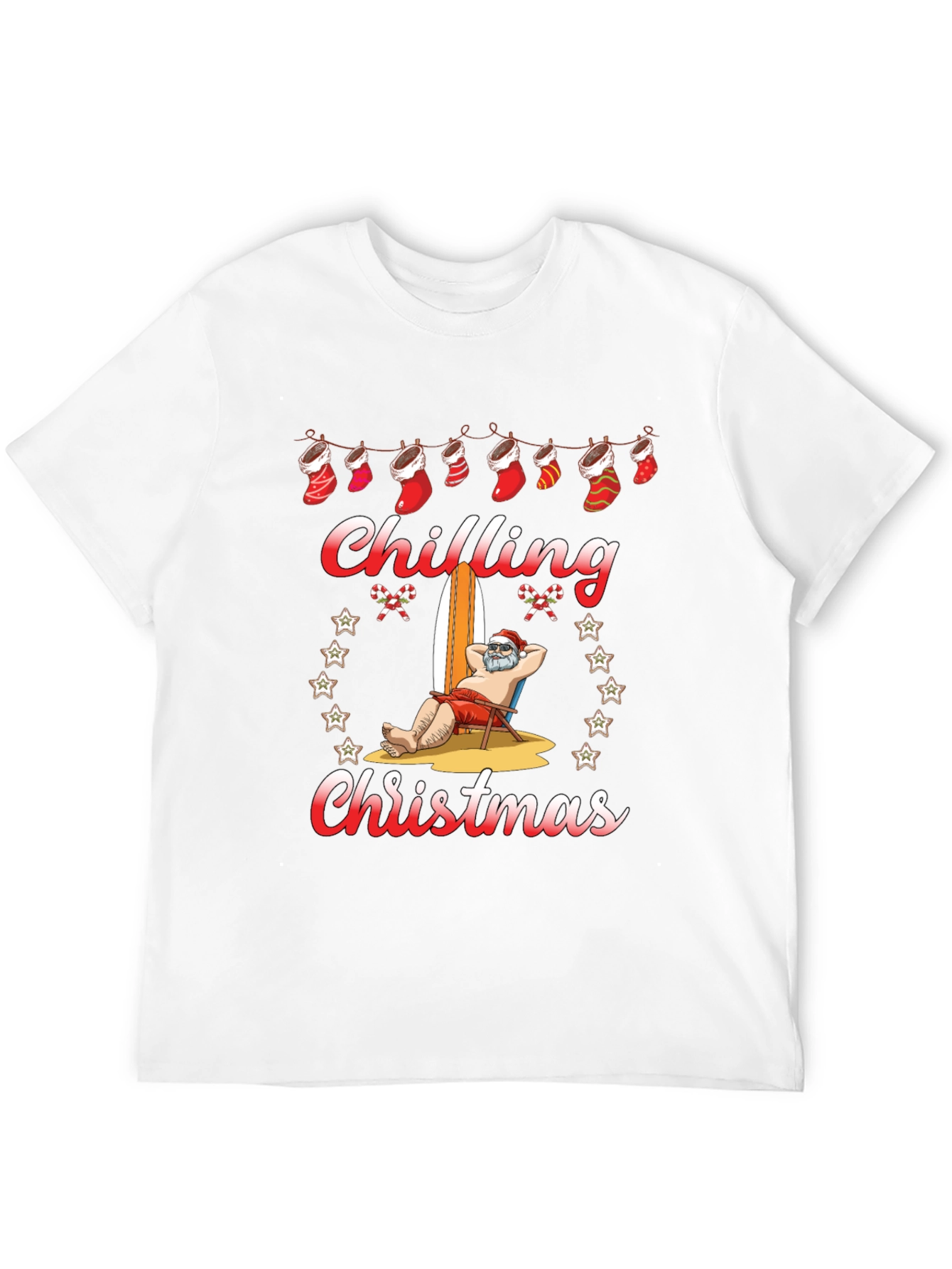 Chilling Christmas Santa Graphic Tee
