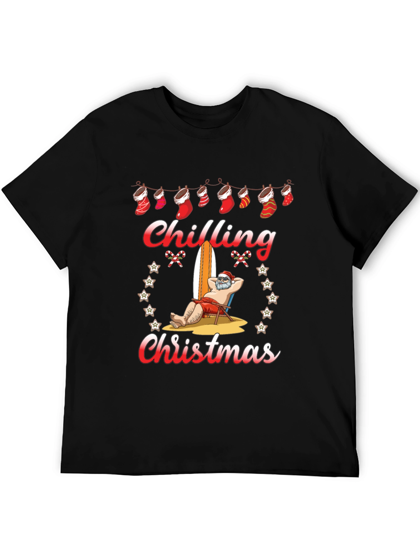 Chilling Christmas Santa Graphic Tee