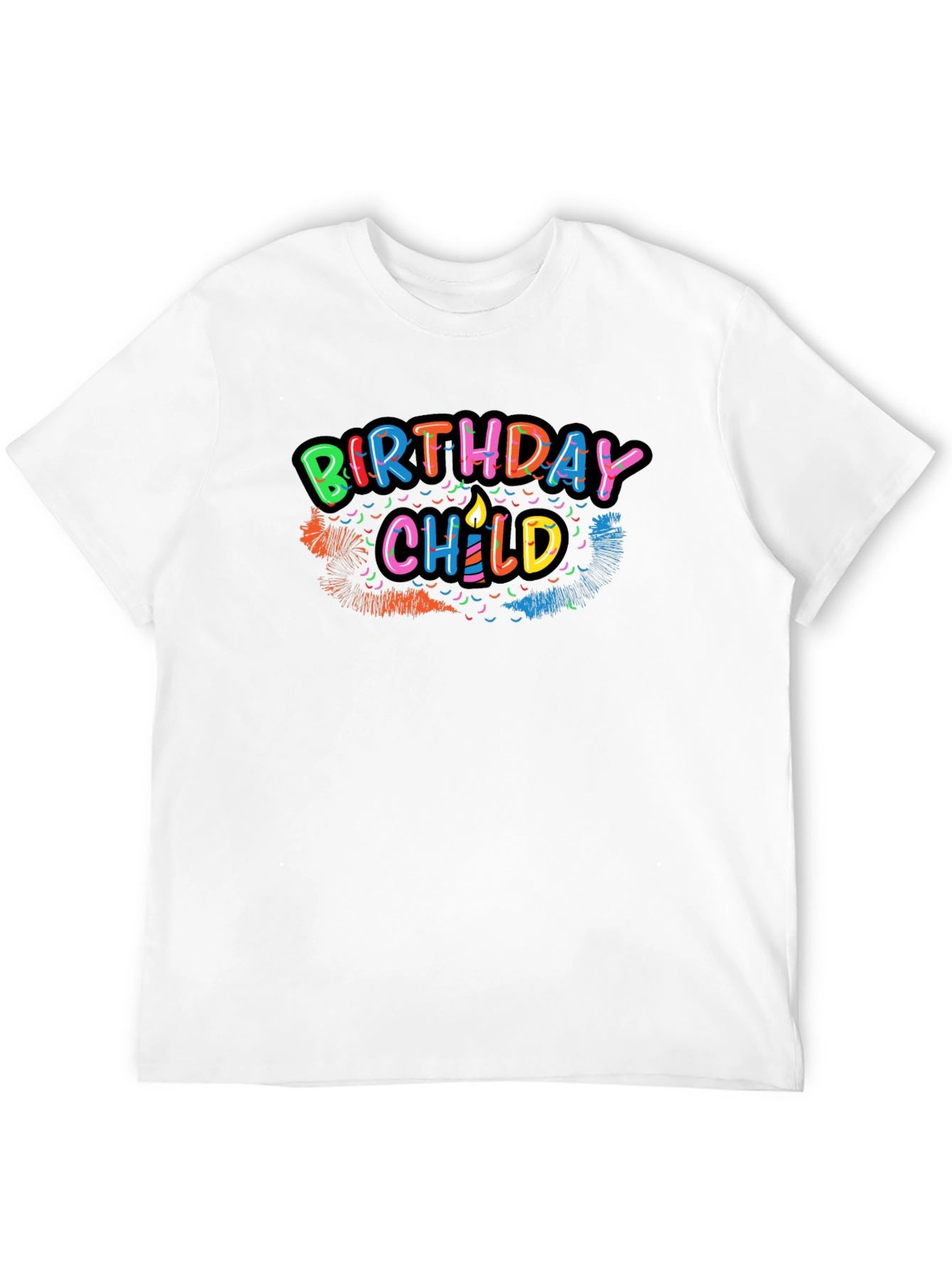 Birthday Child Graphic Tee - Black Cotton Shirt