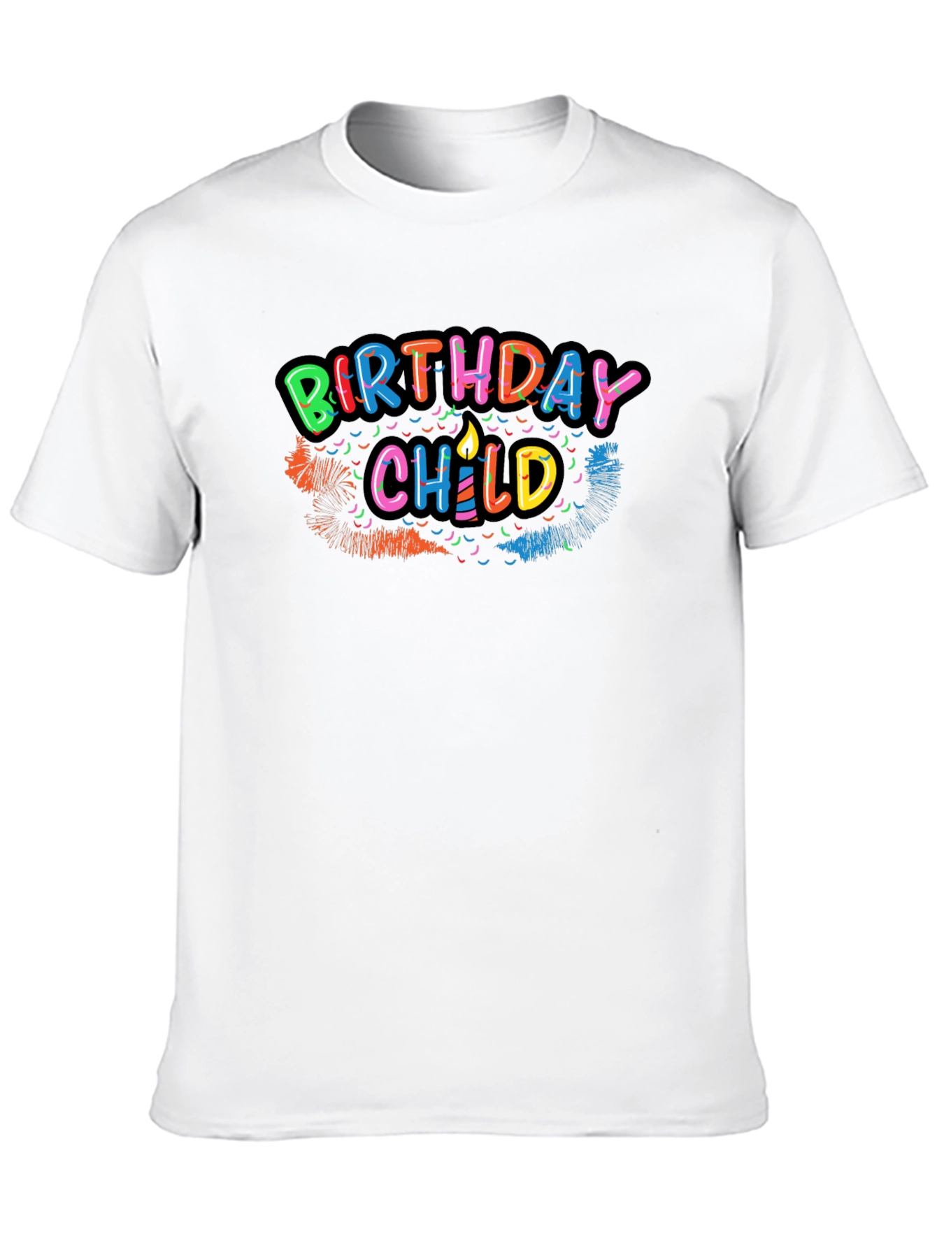 Birthday Child Graphic Tee - Black Cotton Shirt