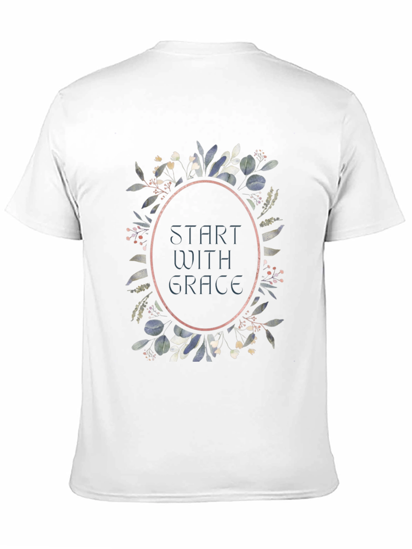 Start With Grace Floral Graphic T-Shirt - Black