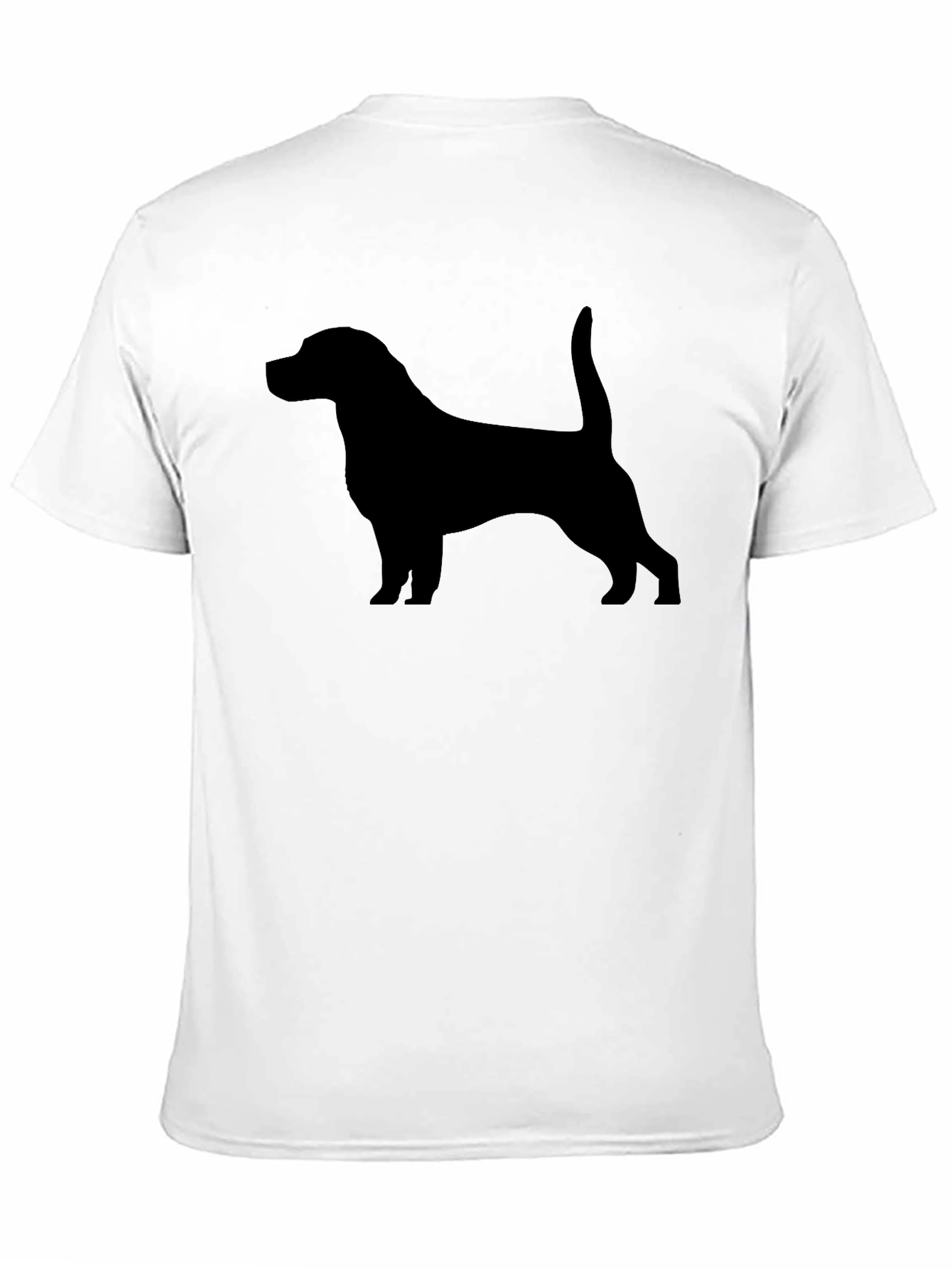 Mens Black T-Shirt - Dog Silhouette Graphic Tee