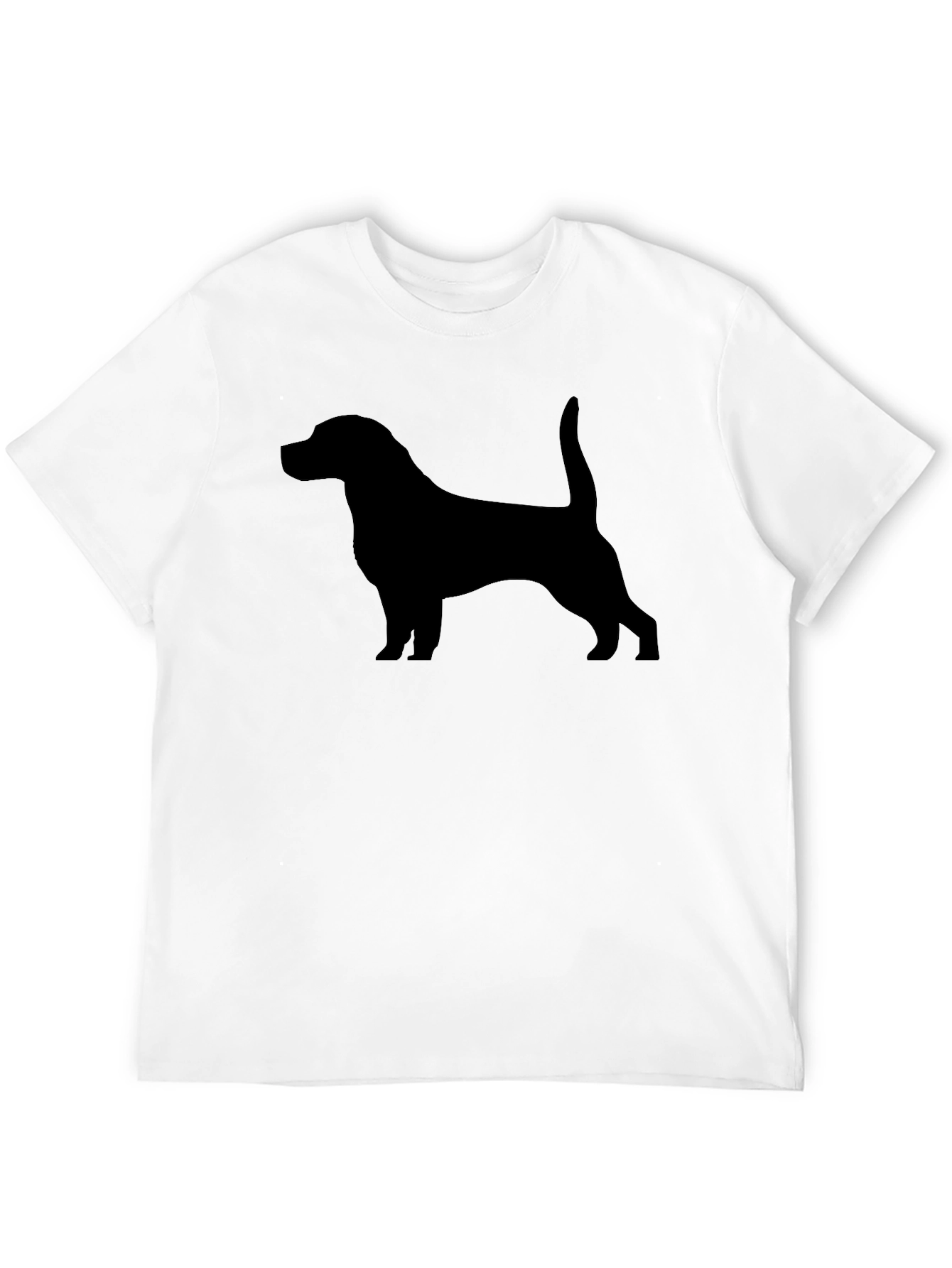 Mens Black T-Shirt - Dog Silhouette Graphic Tee