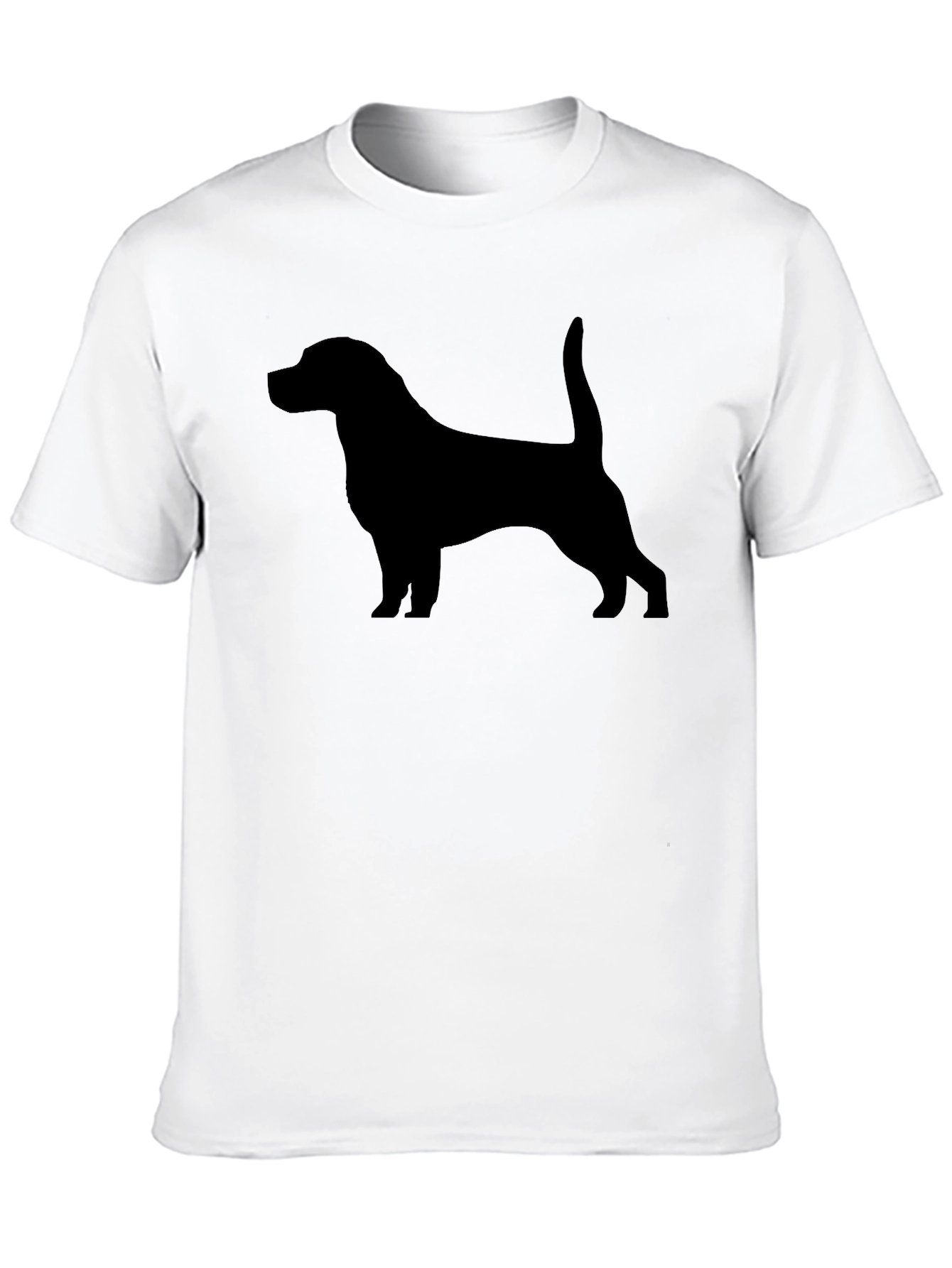 Mens Black T-Shirt - Dog Silhouette Graphic Tee