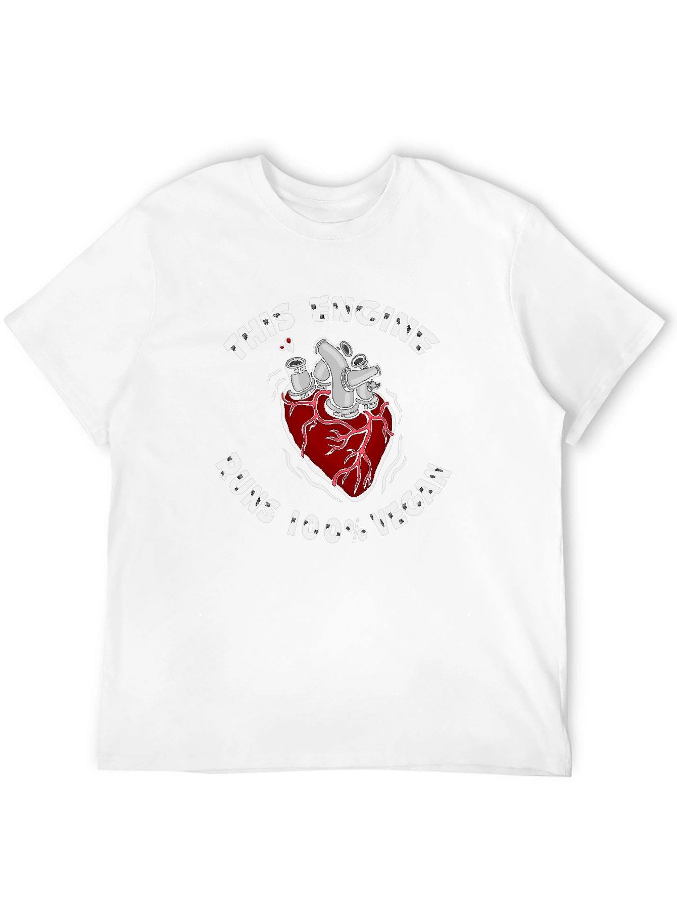 Vegan Engine T-Shirt - Unisex Black Tee