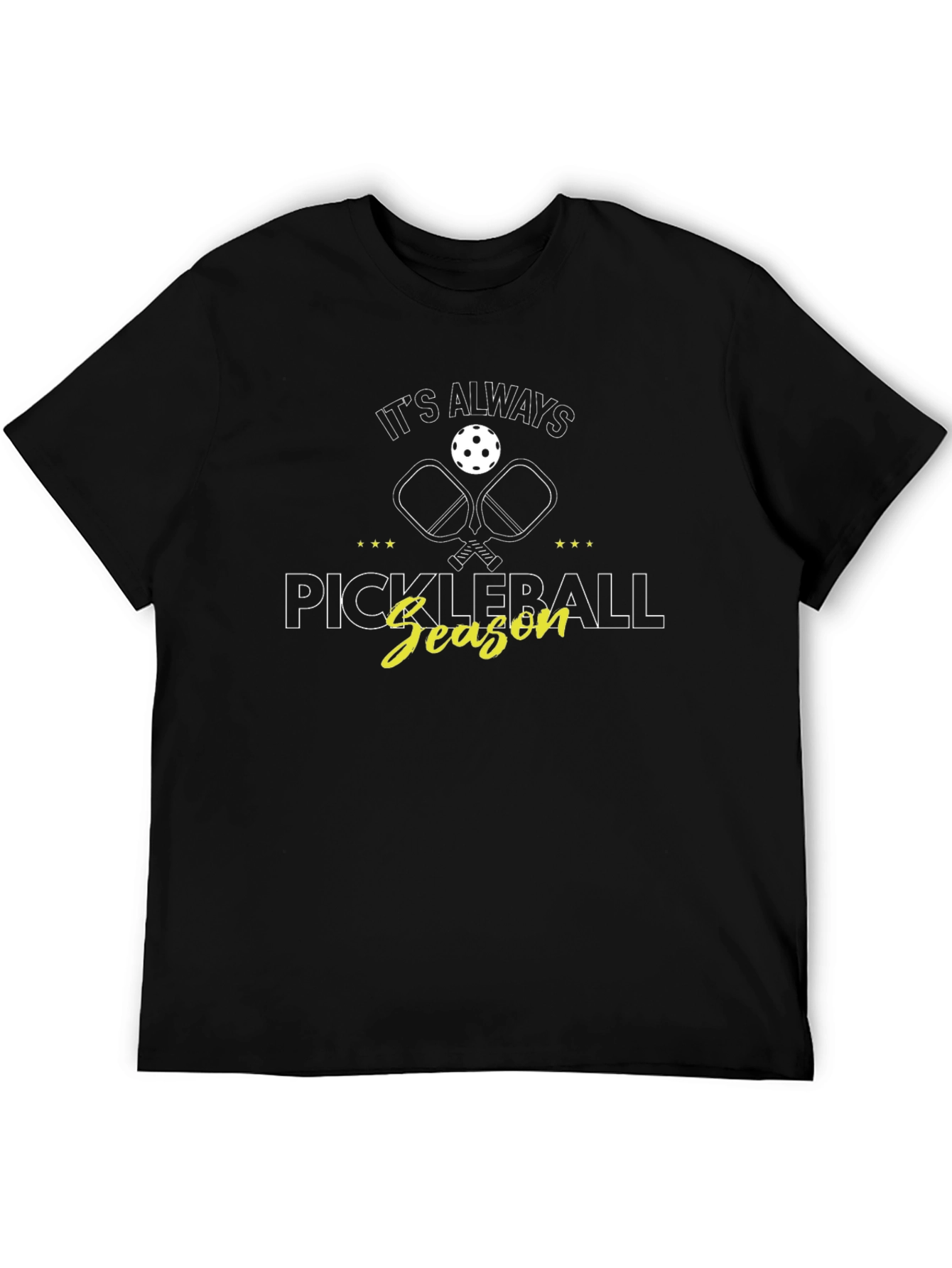 Pickleball Season Graphic Tee - Black