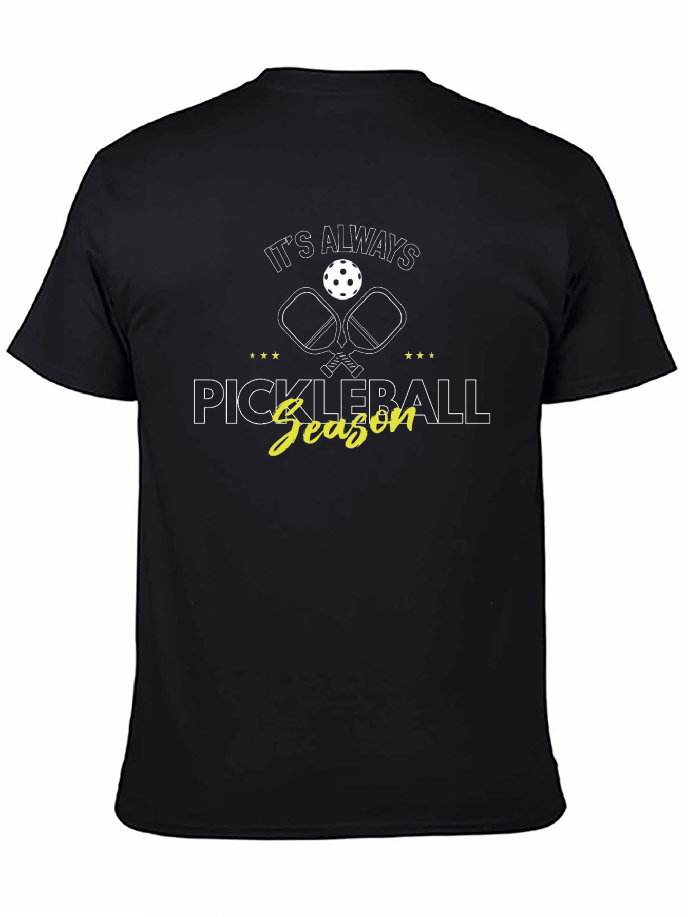 Pickleball Season Graphic Tee - Black