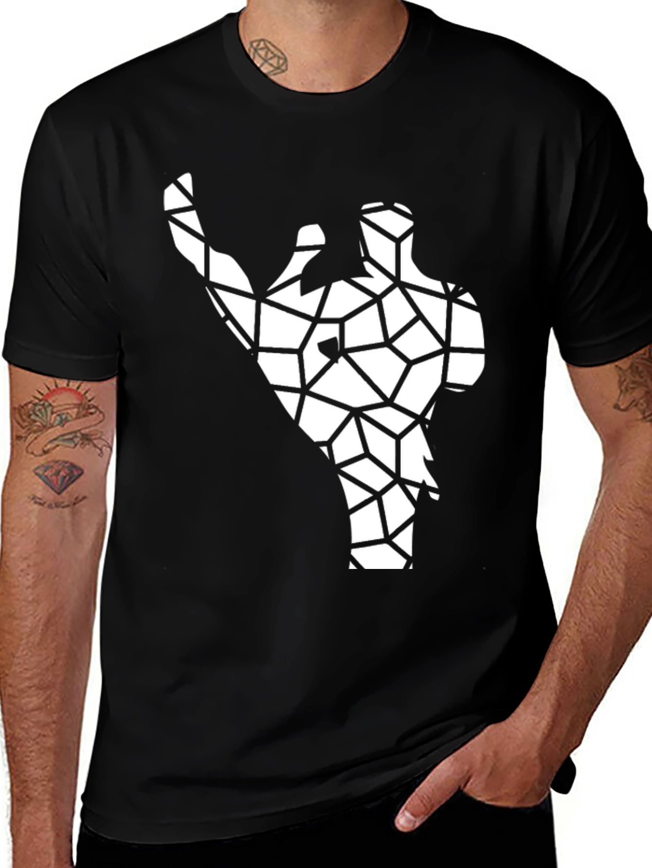 Geometric Silhouette T-Shirt - Modern Graphic Tee