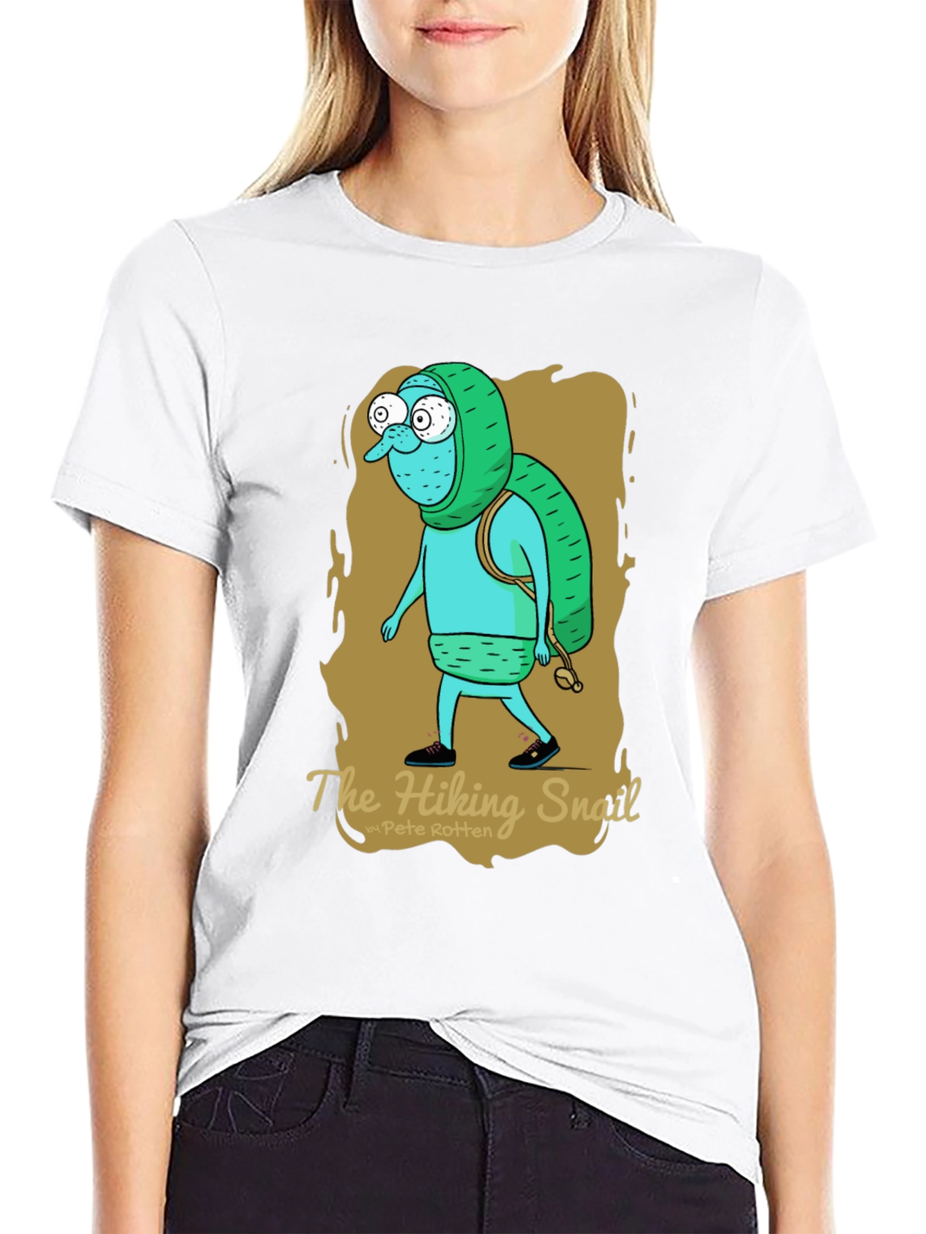 Hiking Snail Graphic T-Shirt - Adventure Ready!