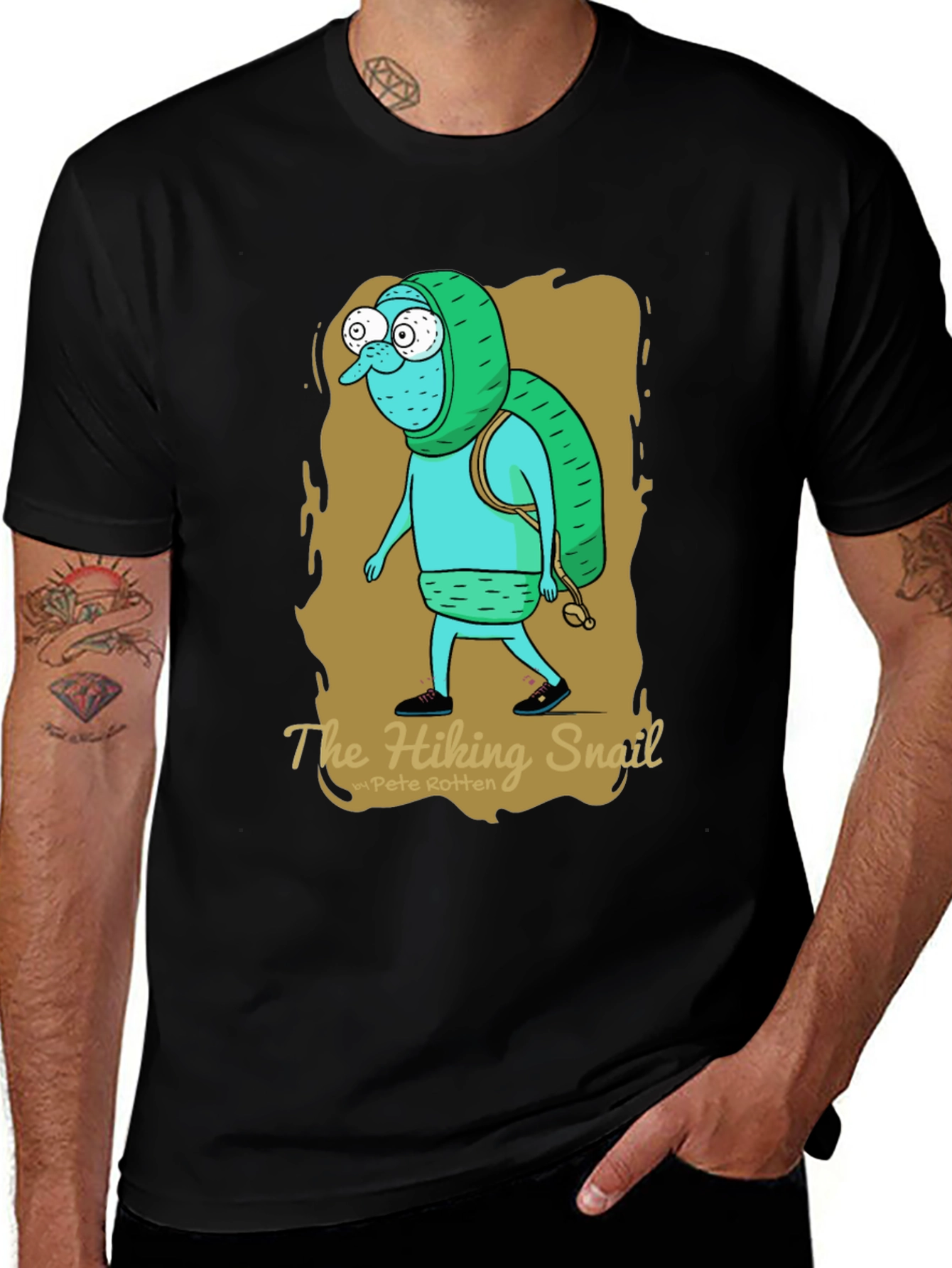 Hiking Snail Graphic T-Shirt - Adventure Ready!
