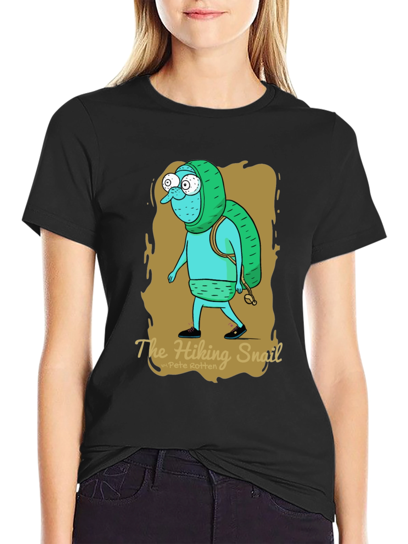 Hiking Snail Graphic T-Shirt - Adventure Ready!