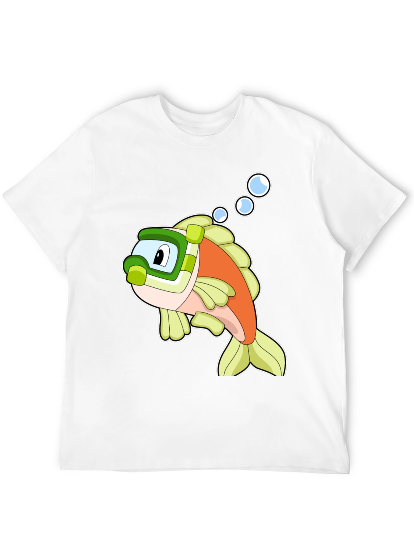 Cartoon Fish Snorkeling T-Shirt