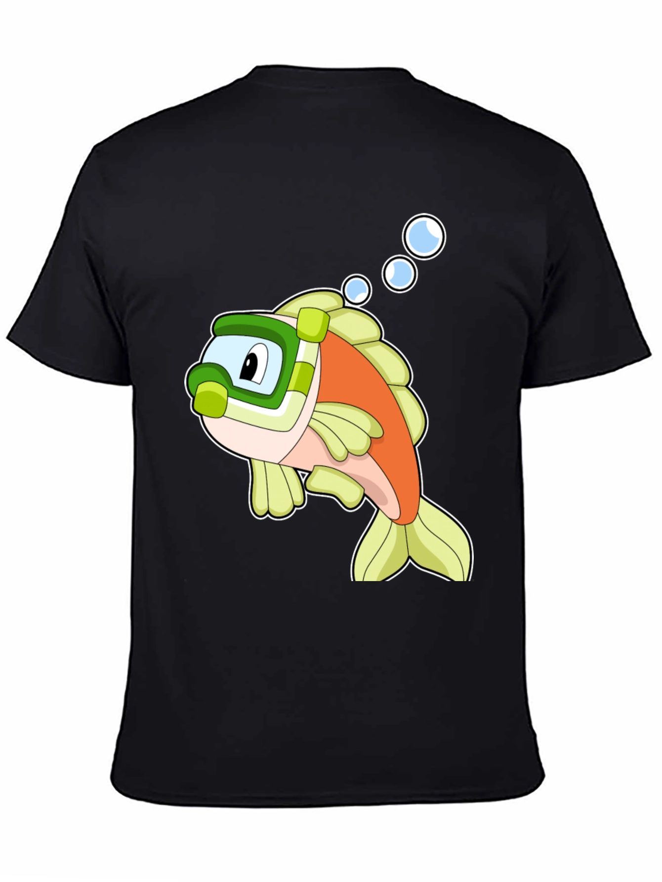 Cartoon Fish Snorkeling T-Shirt