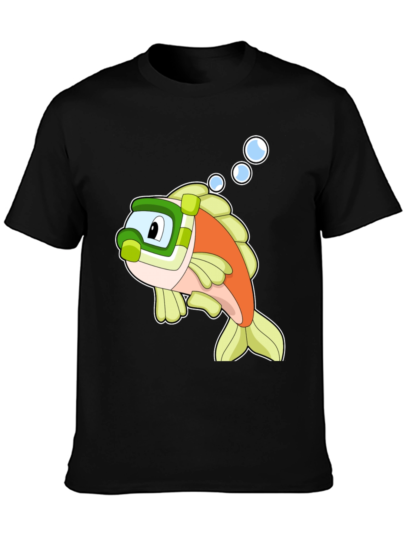 Cartoon Fish Snorkeling T-Shirt