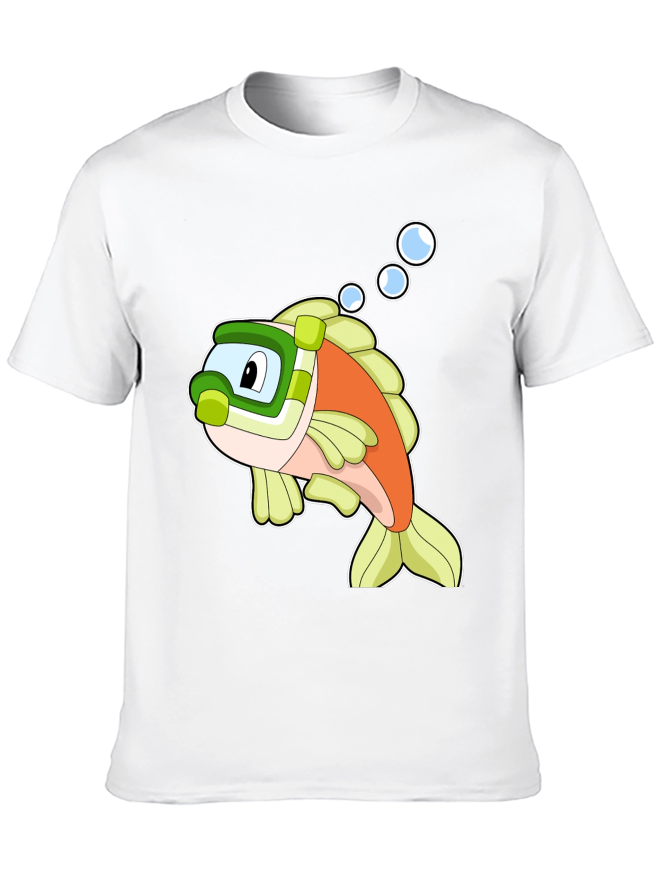 Cartoon Fish Snorkeling T-Shirt