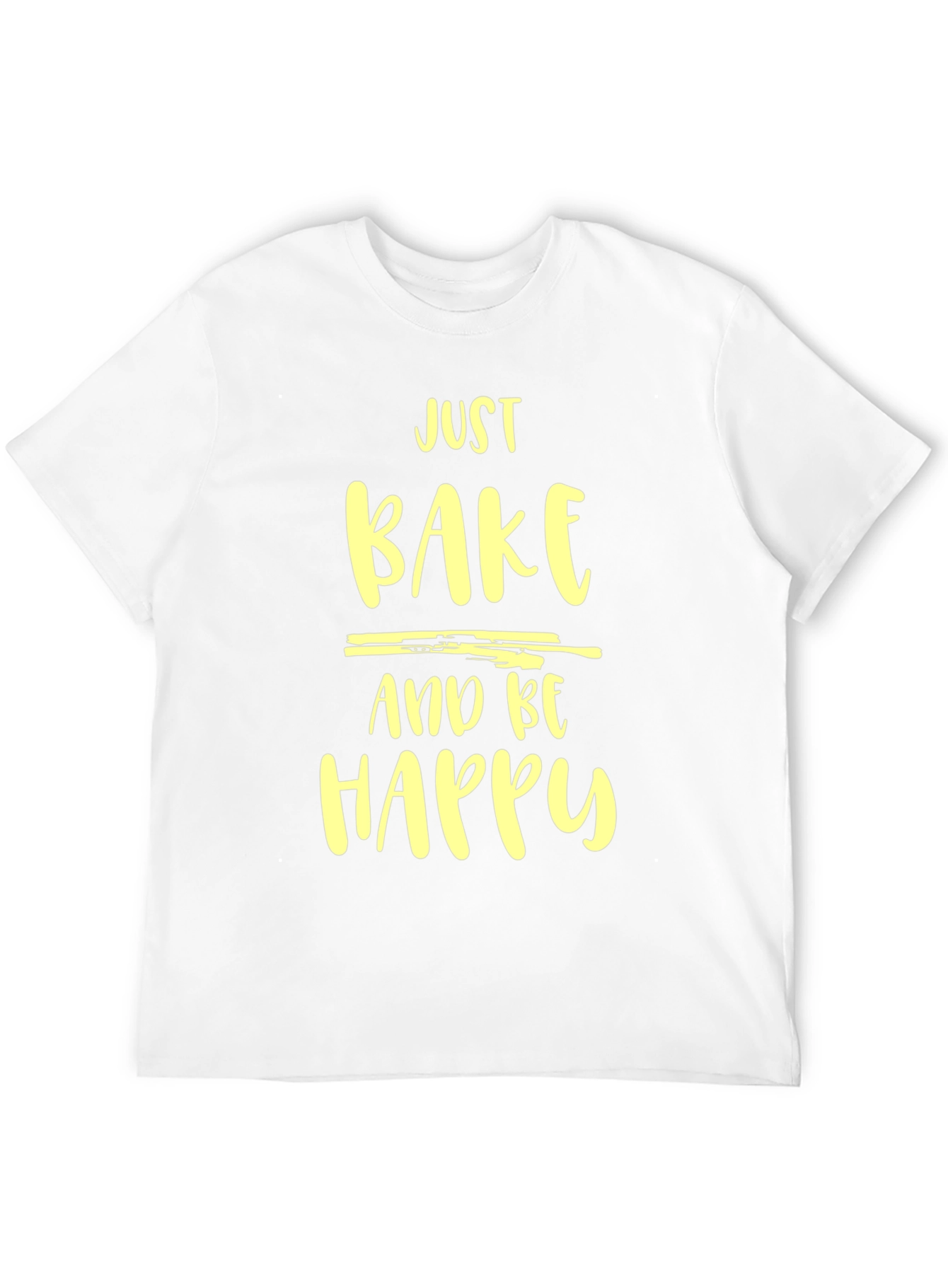Just Bake and Be Happy Black T-Shirt