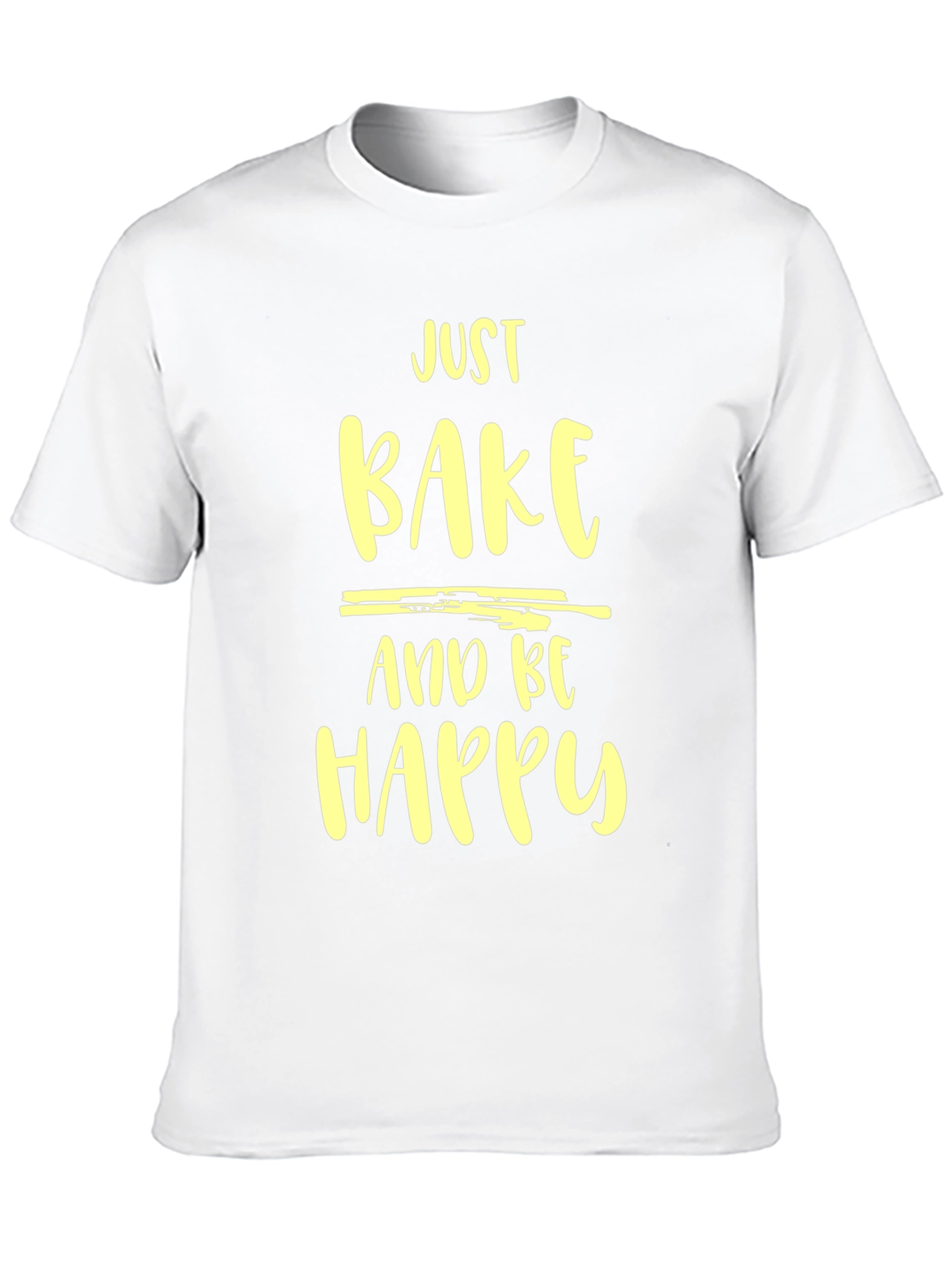 Just Bake and Be Happy Black T-Shirt