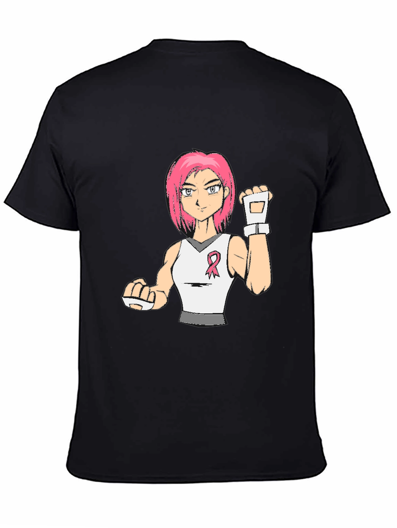 Breast Cancer Awareness Anime Girl T-Shirt