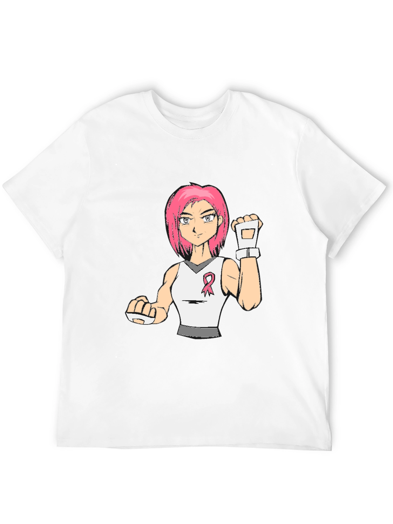 Breast Cancer Awareness Anime Girl T-Shirt