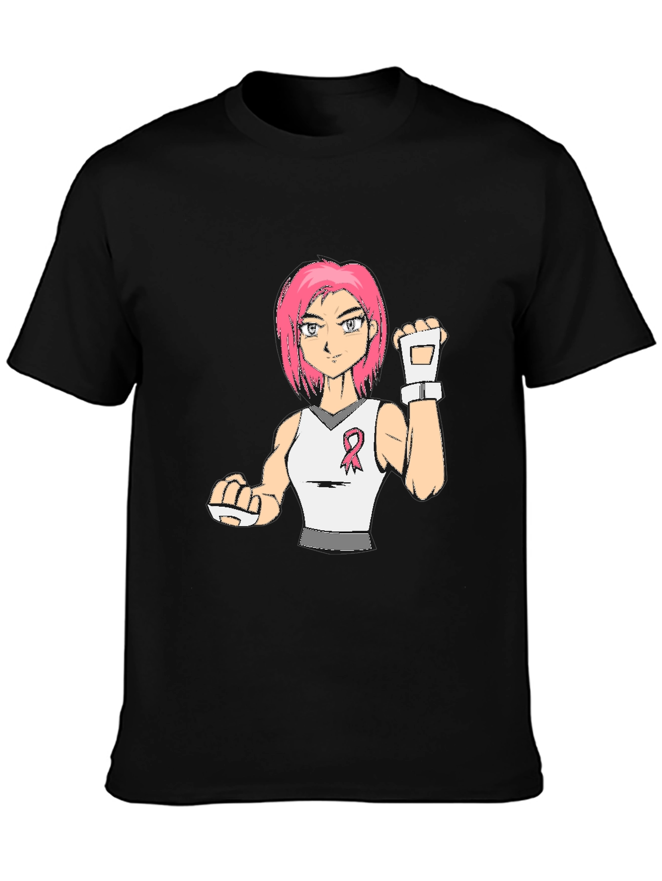 Breast Cancer Awareness Anime Girl T-Shirt
