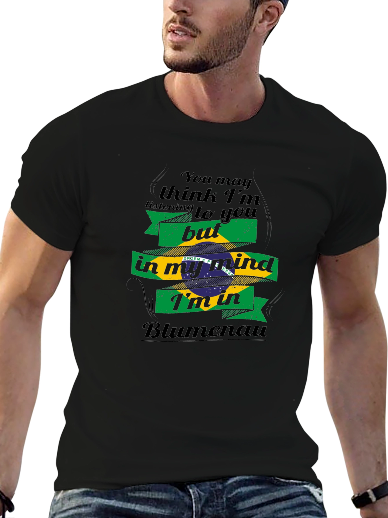 Blumenau Brazil Mind T-Shirt - Black